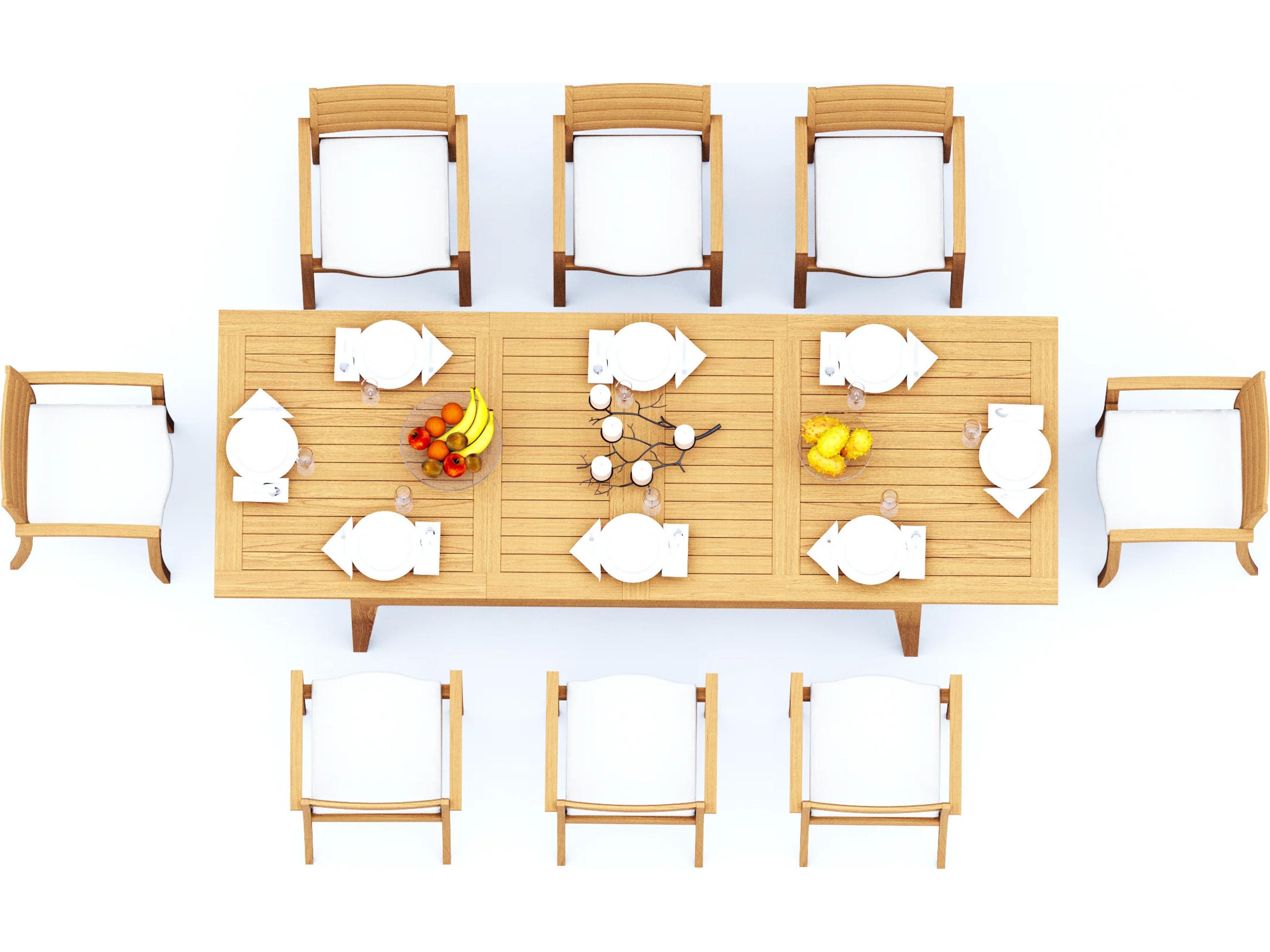 9 Pieces 122" Rectangular Dining Set