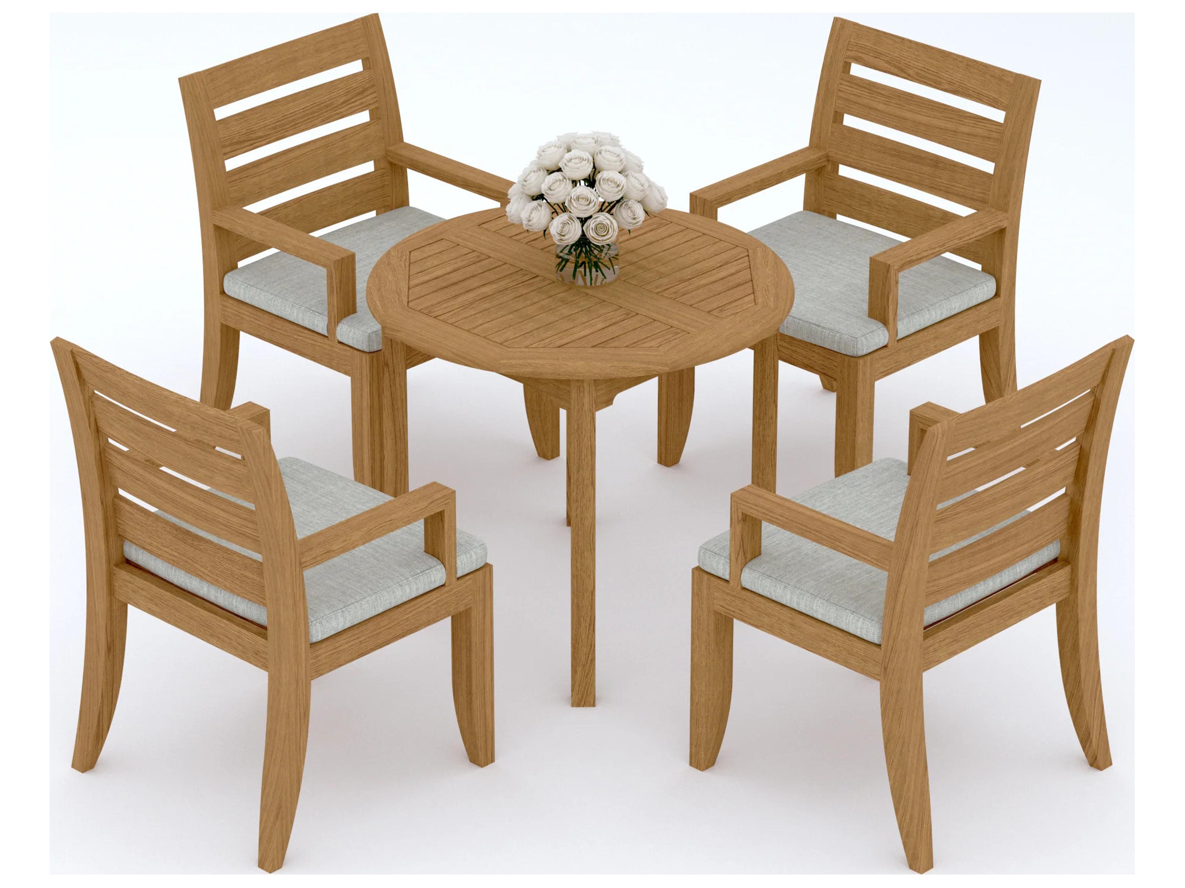 5 Pieces 36" Round Dining Set
