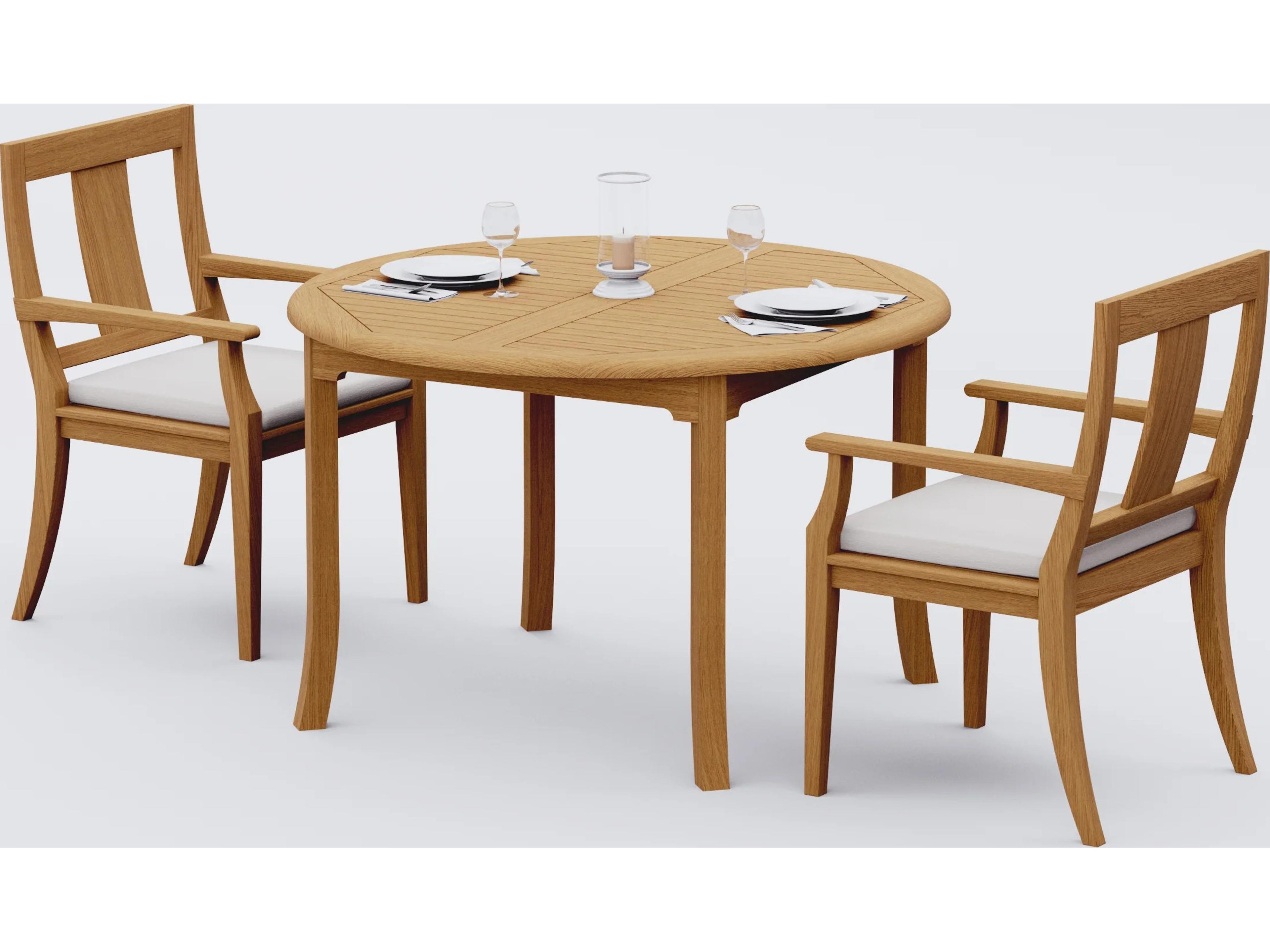3 Pieces 48" Round Dining Set