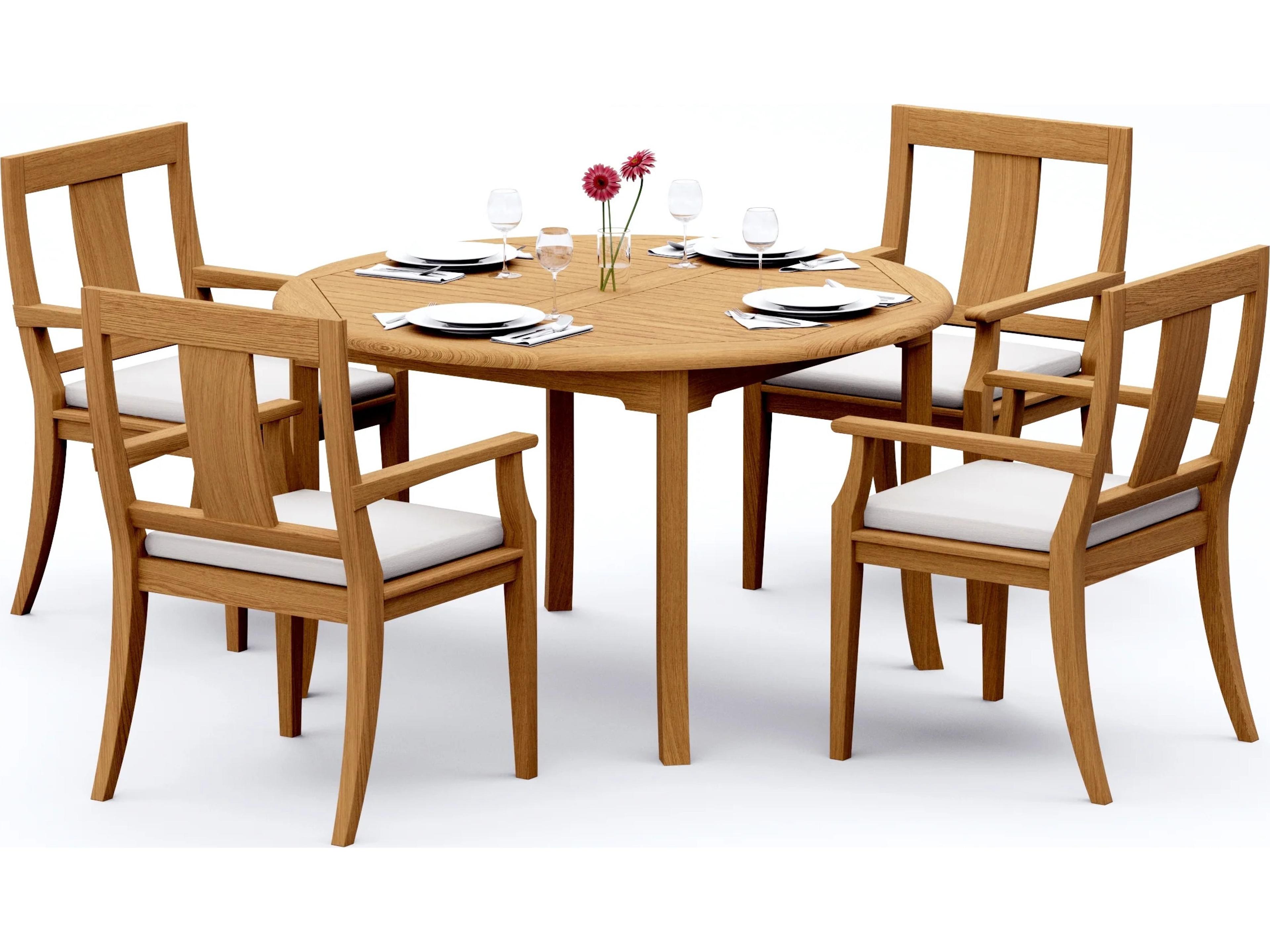 5 Pieces 52" Round Dining Set