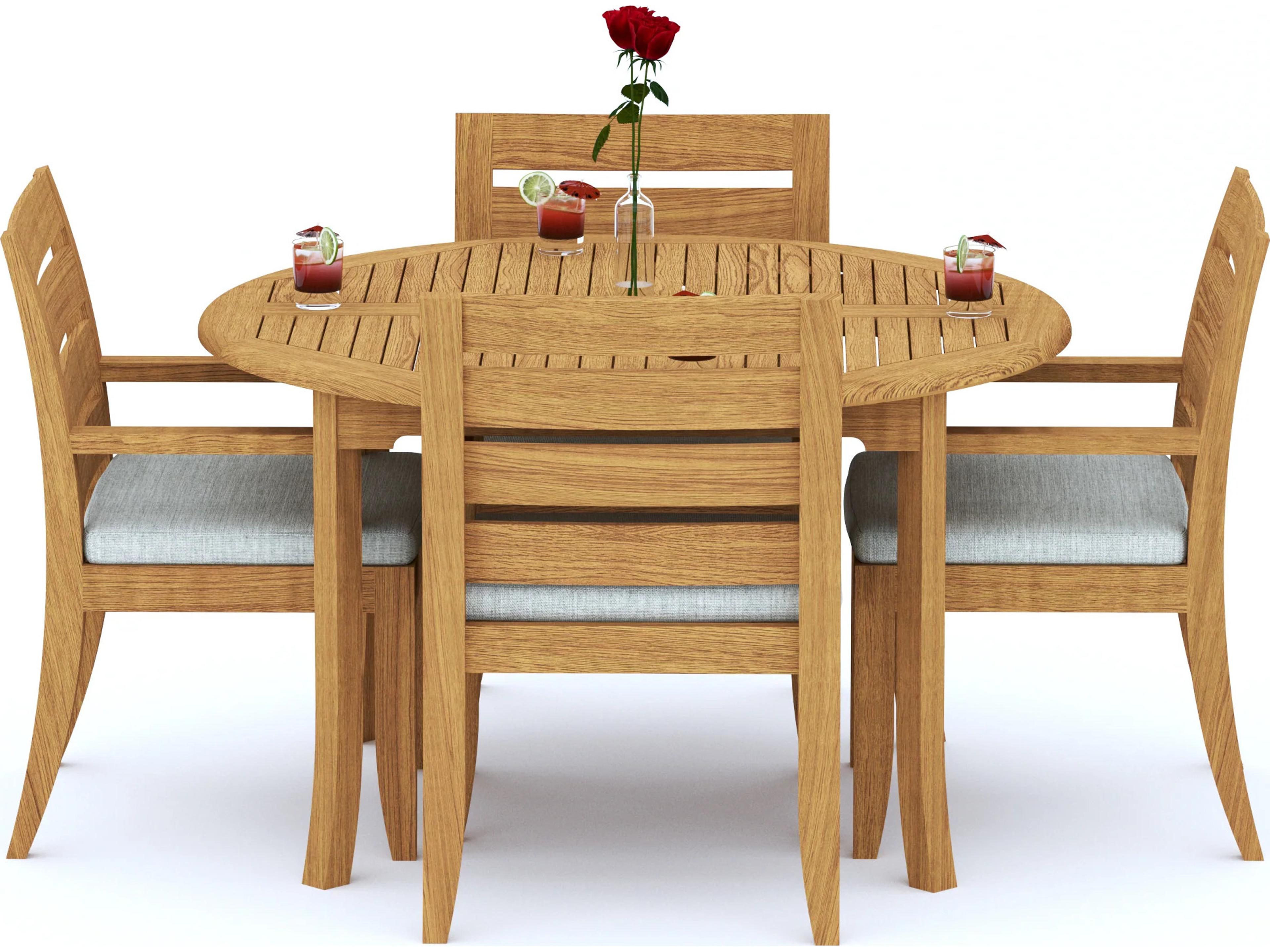 5 Pieces 52" Round Dining Set