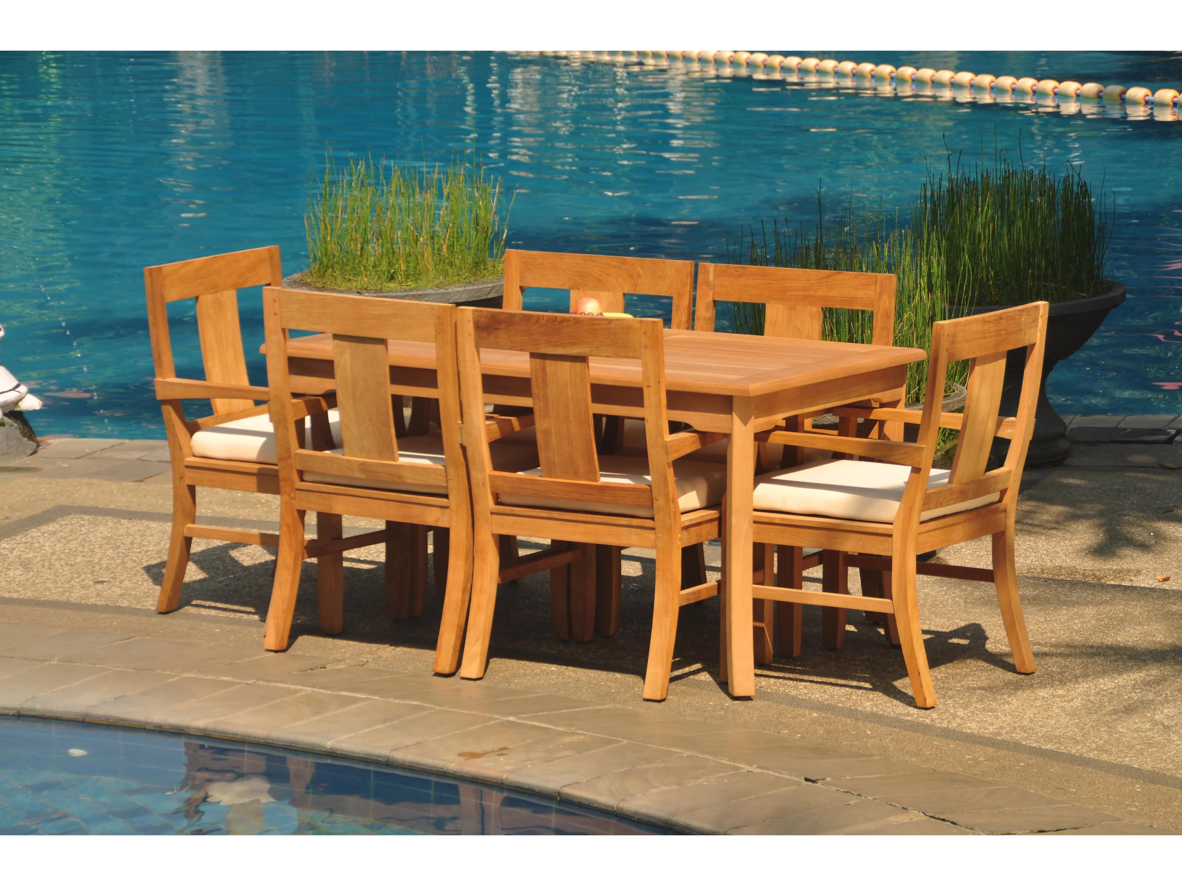 7 Pieces 60" Rectangular Dining Set