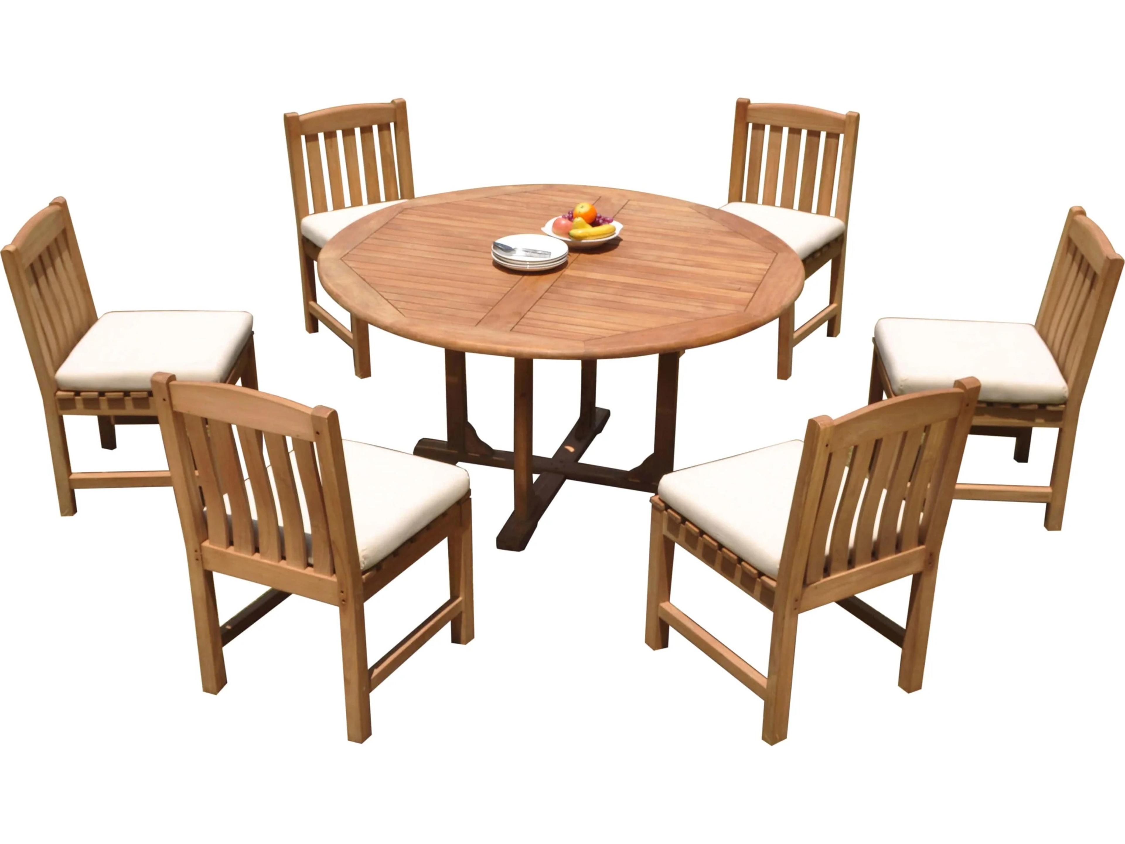 7 Pieces 60" Round Dining Set