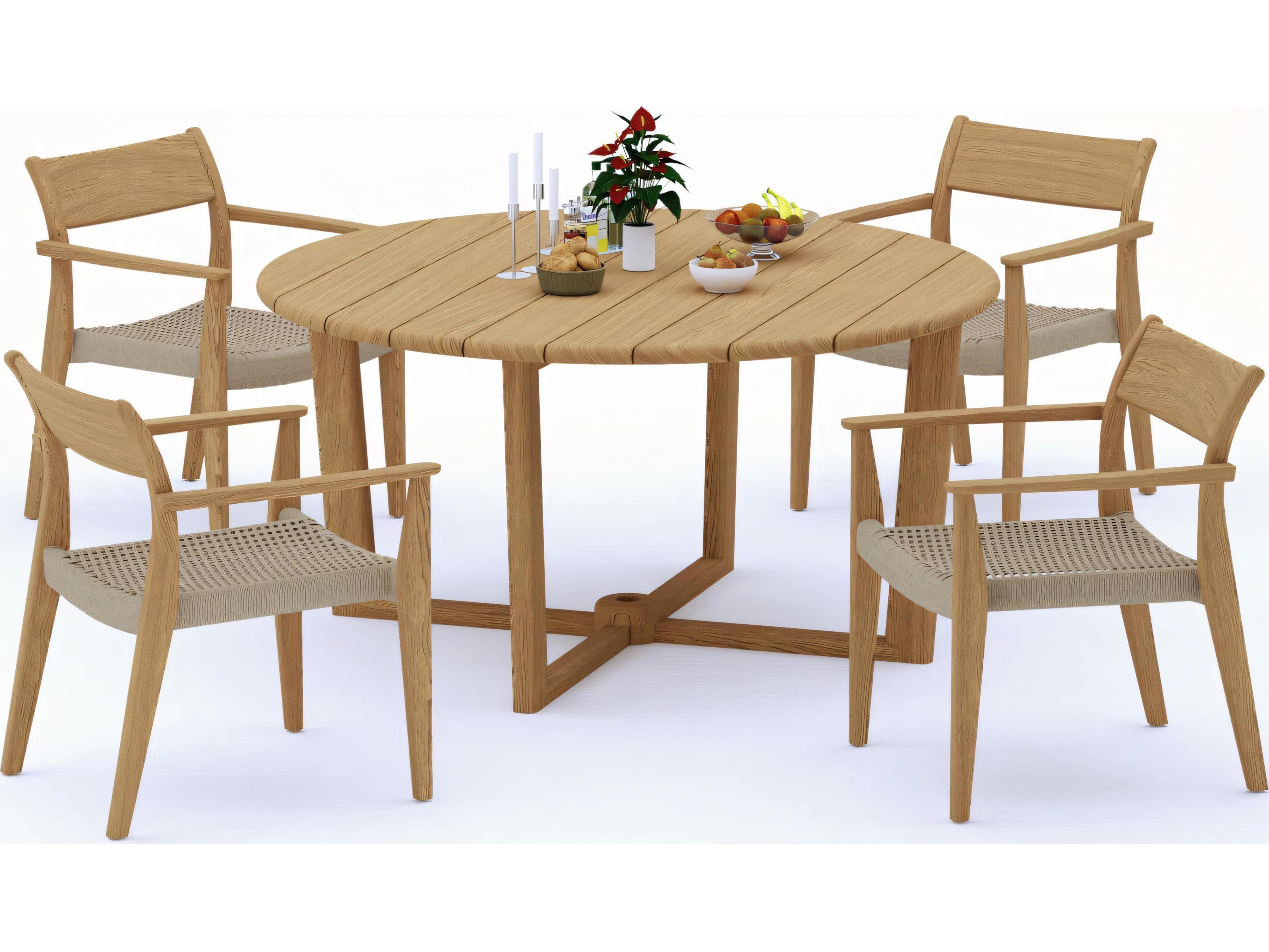Teak Smith Sema 60" Round Dining Table