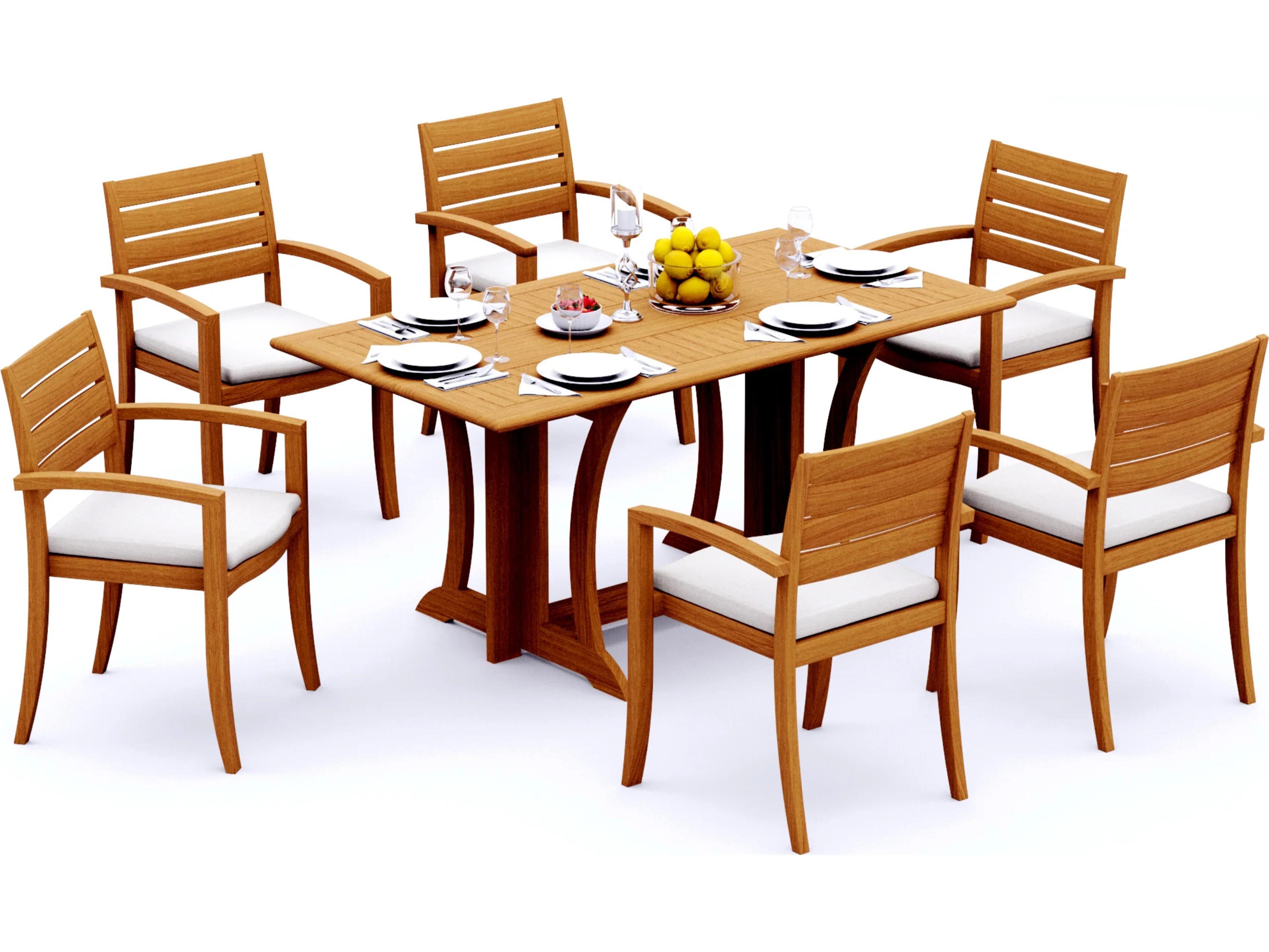 7 Pieces Warwick 69" Rectangular Dining Set
