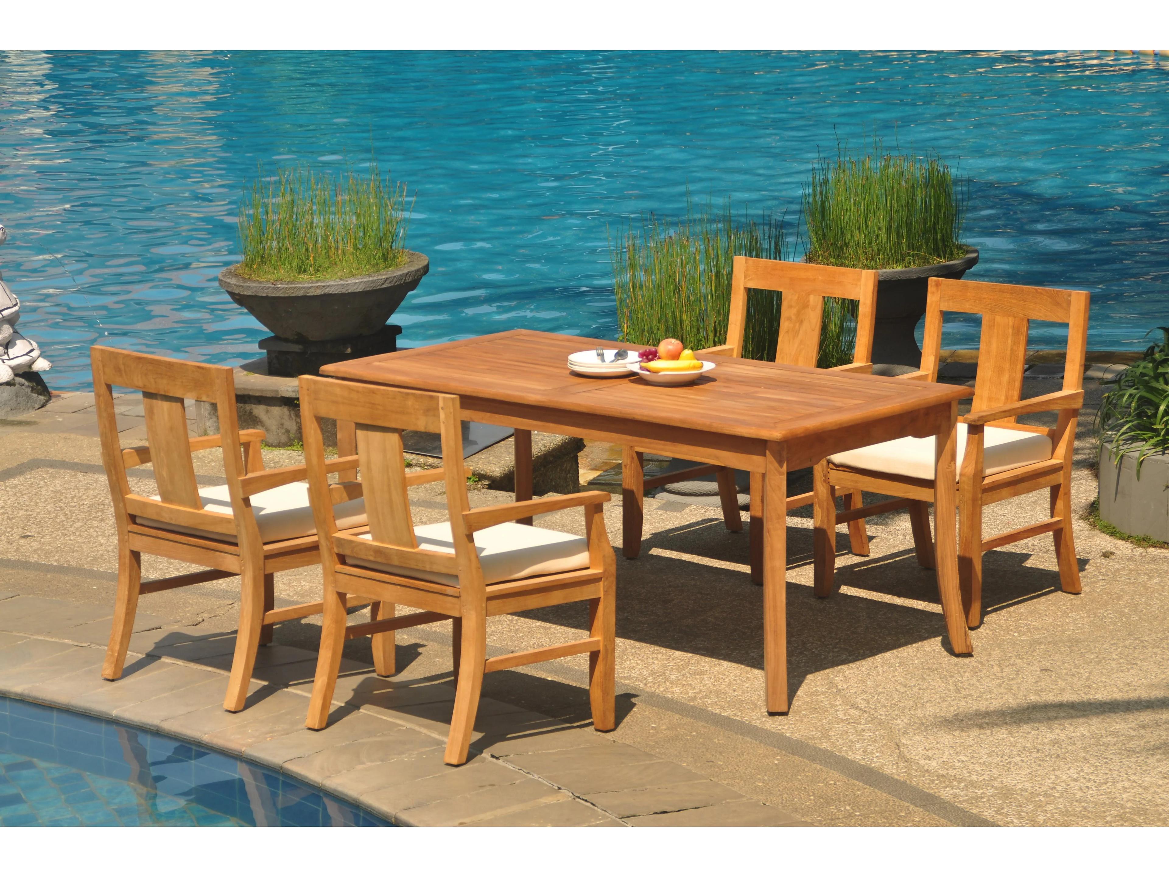 5 Pieces 71" Rectangular Dining Set