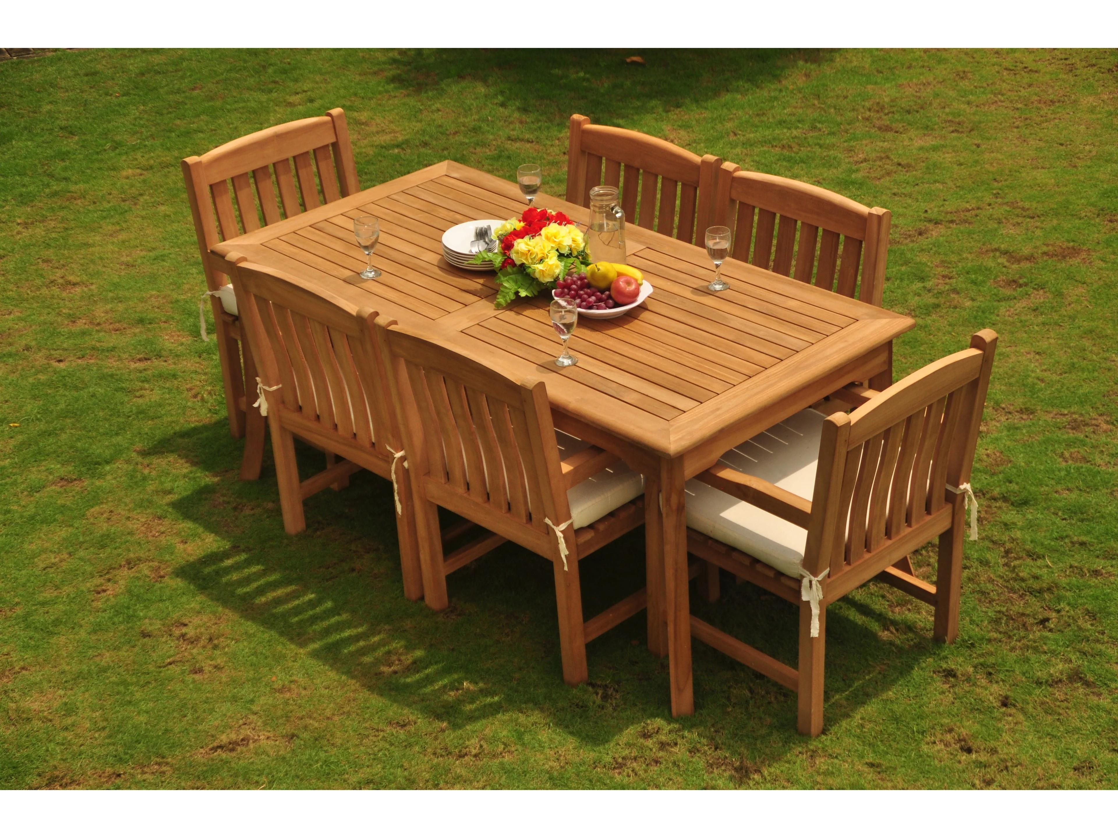 7 Pieces 71" Rectangular Dining Set