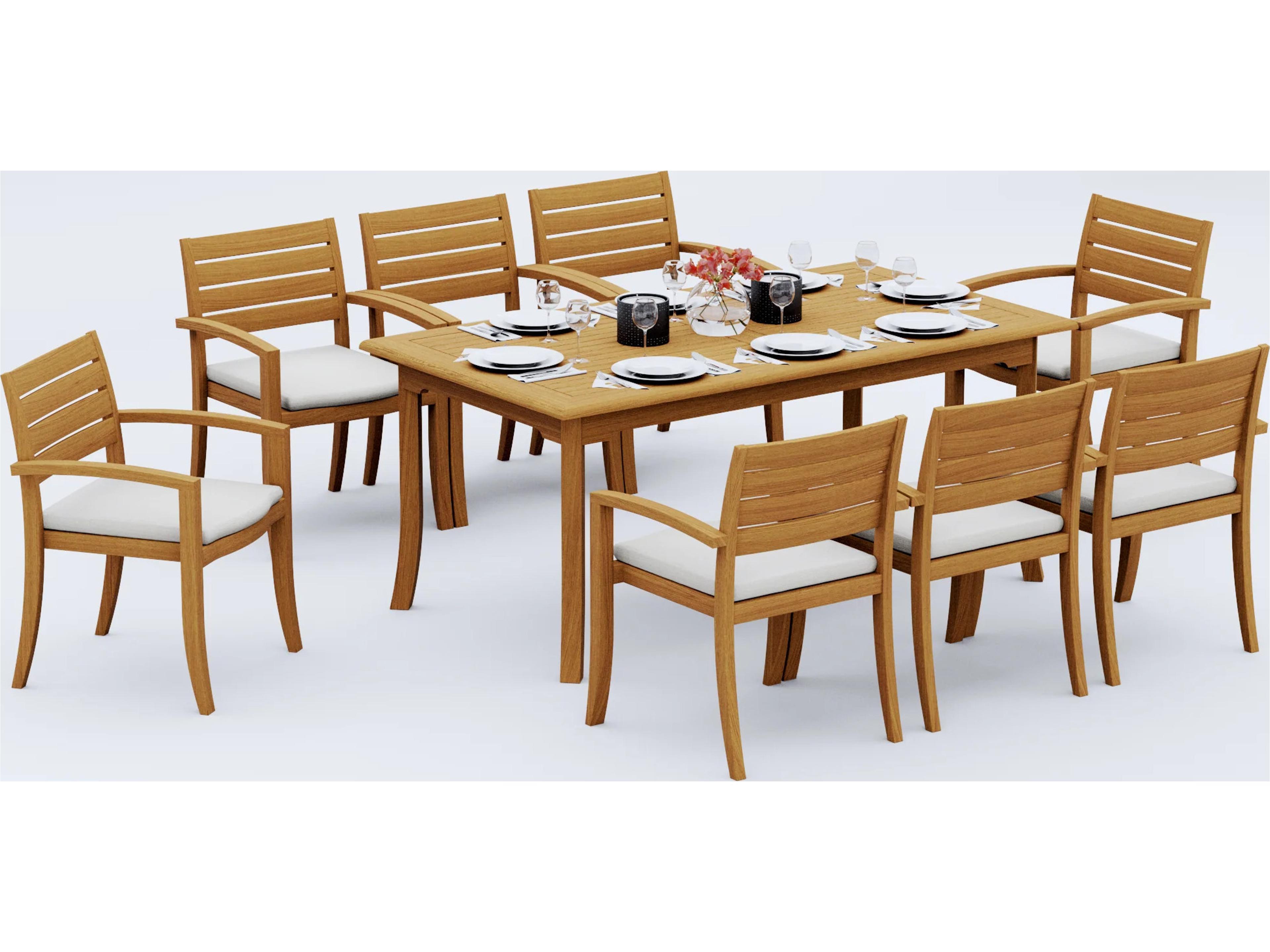 9 Pieces 71" Rectangular Dining Set