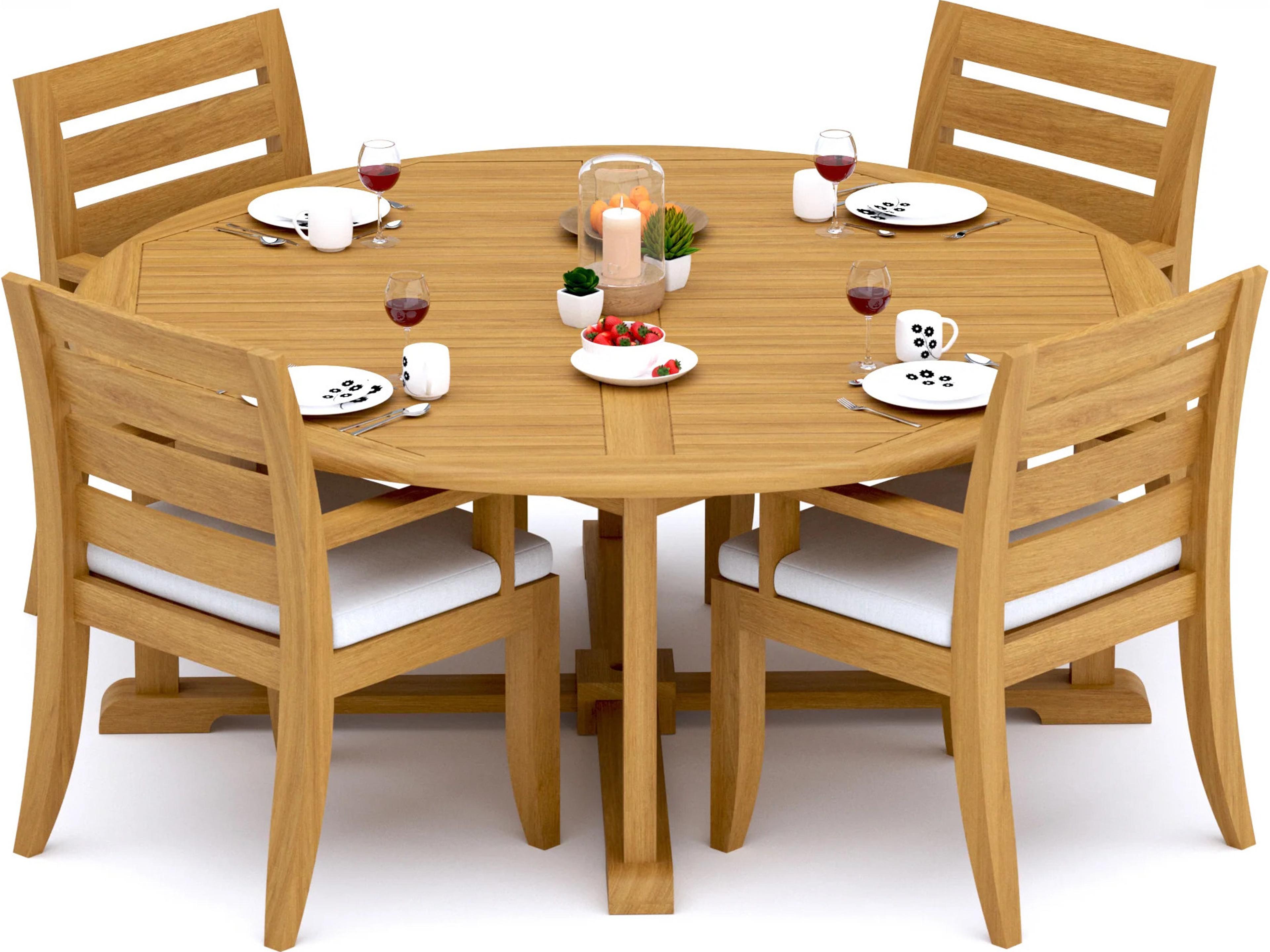 5 Piece 72" Round Dining Set