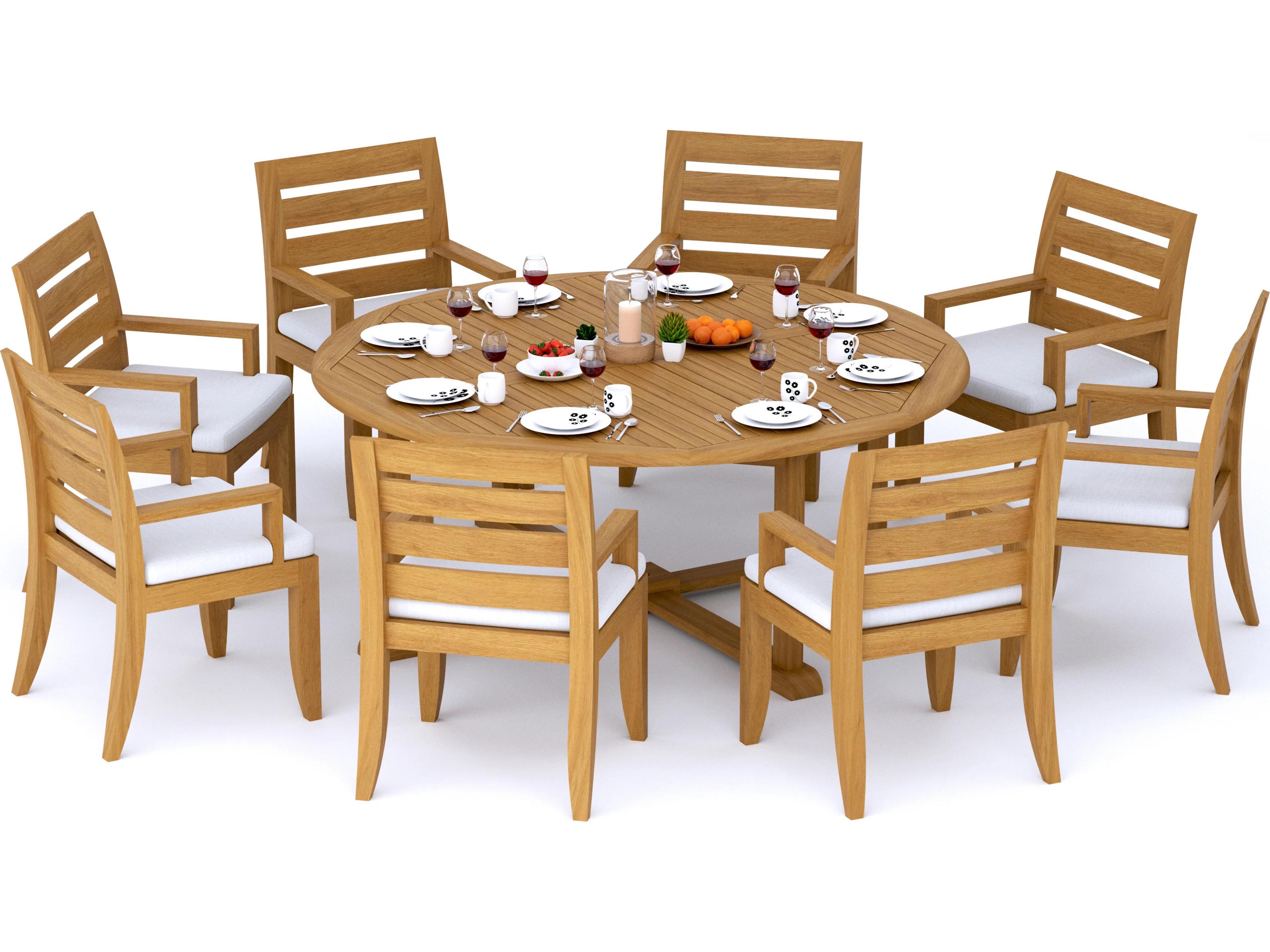 9 Piece 72" Round Dining Set