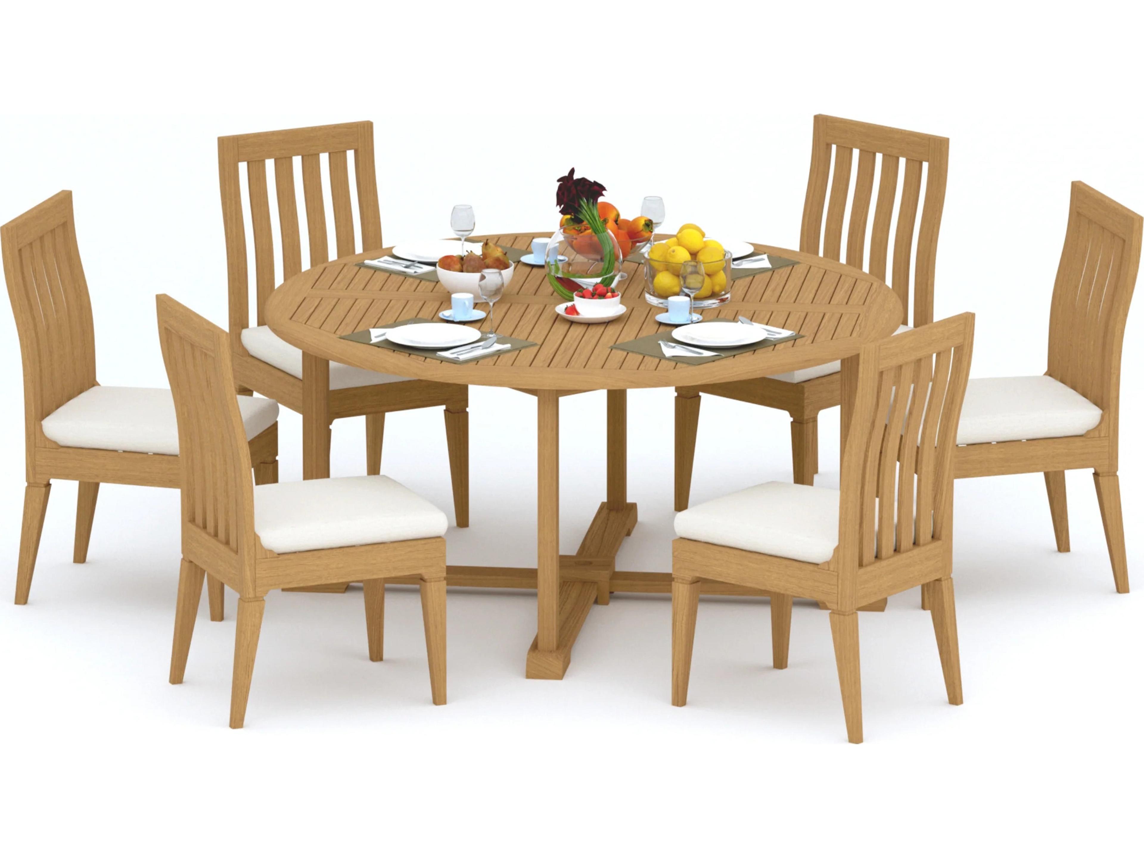 7 Piece 72" Round Dining Set