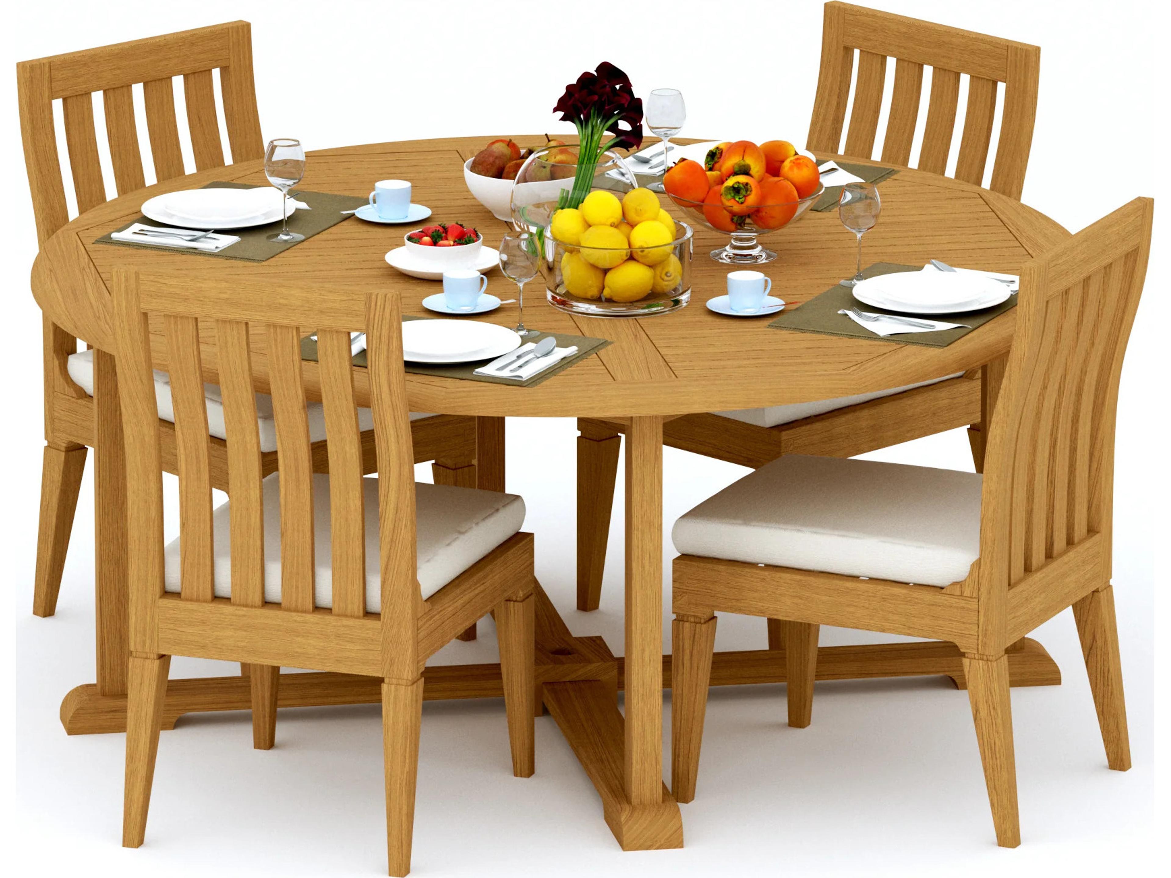 5 Piece 72" Round Dining Set