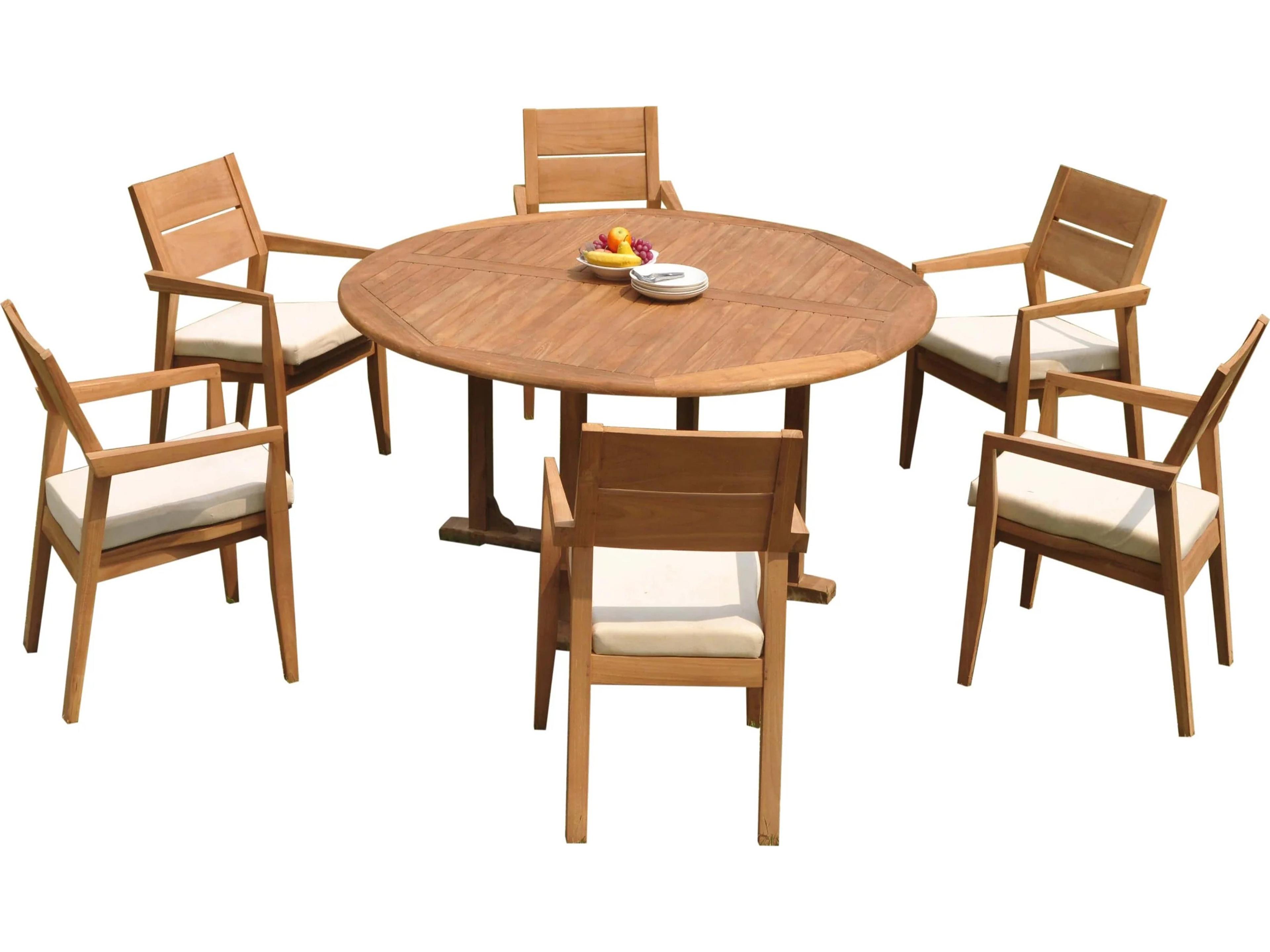 7 Pieces 72" Round Dining Set