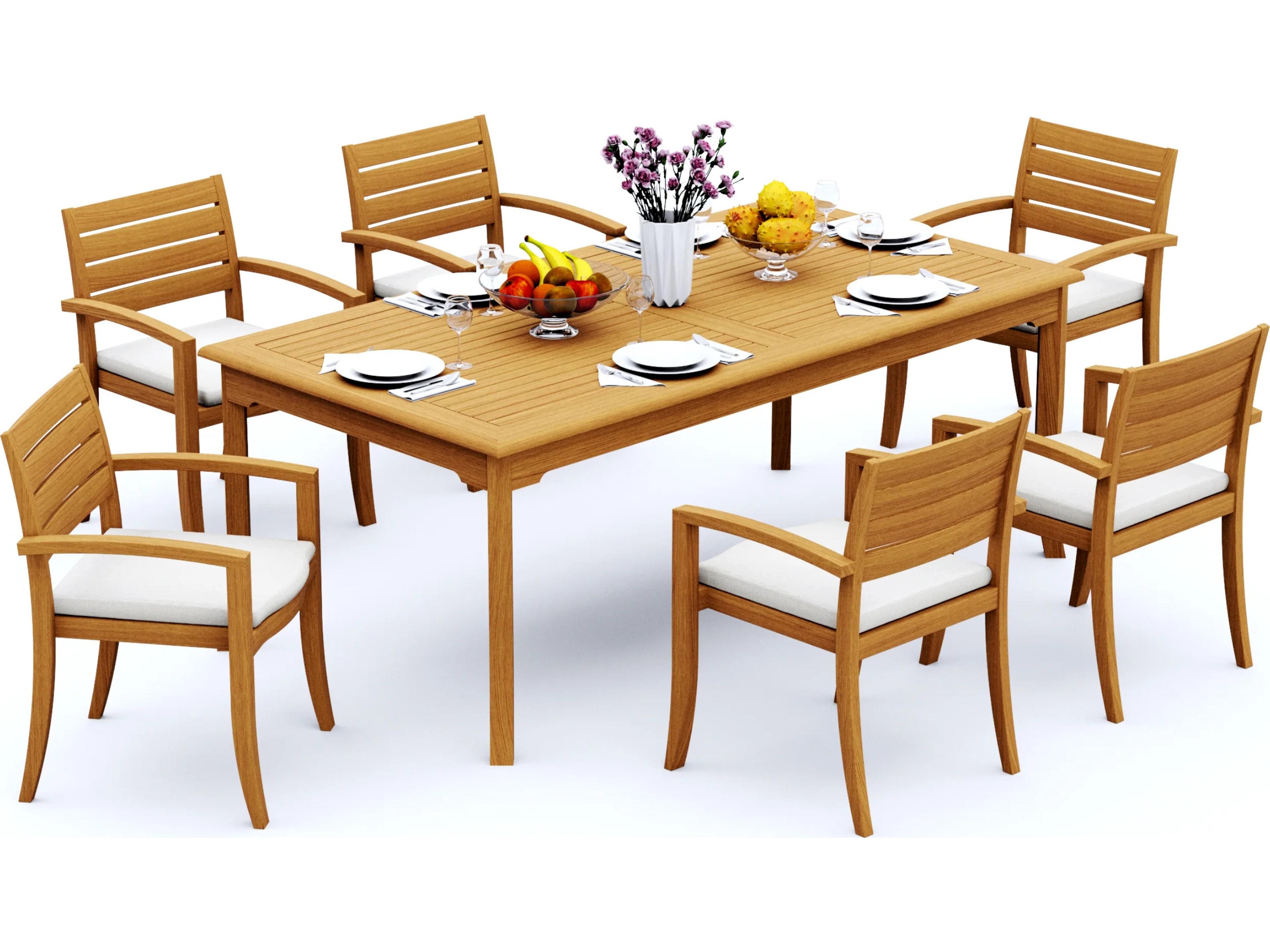 7 Pieces 83" Rectangular Dining Set