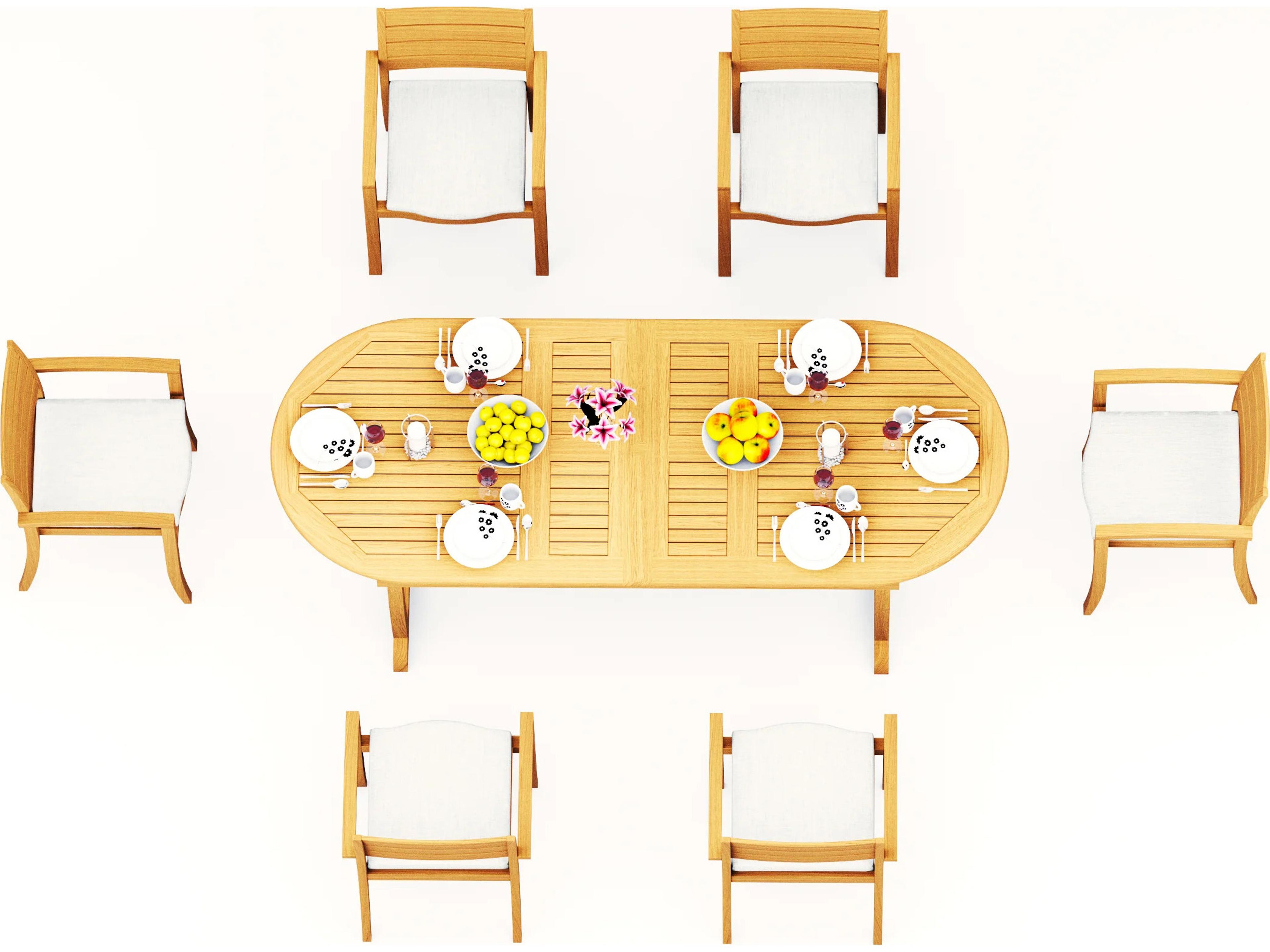 7 Piece Mas  94" Oval Dining Set