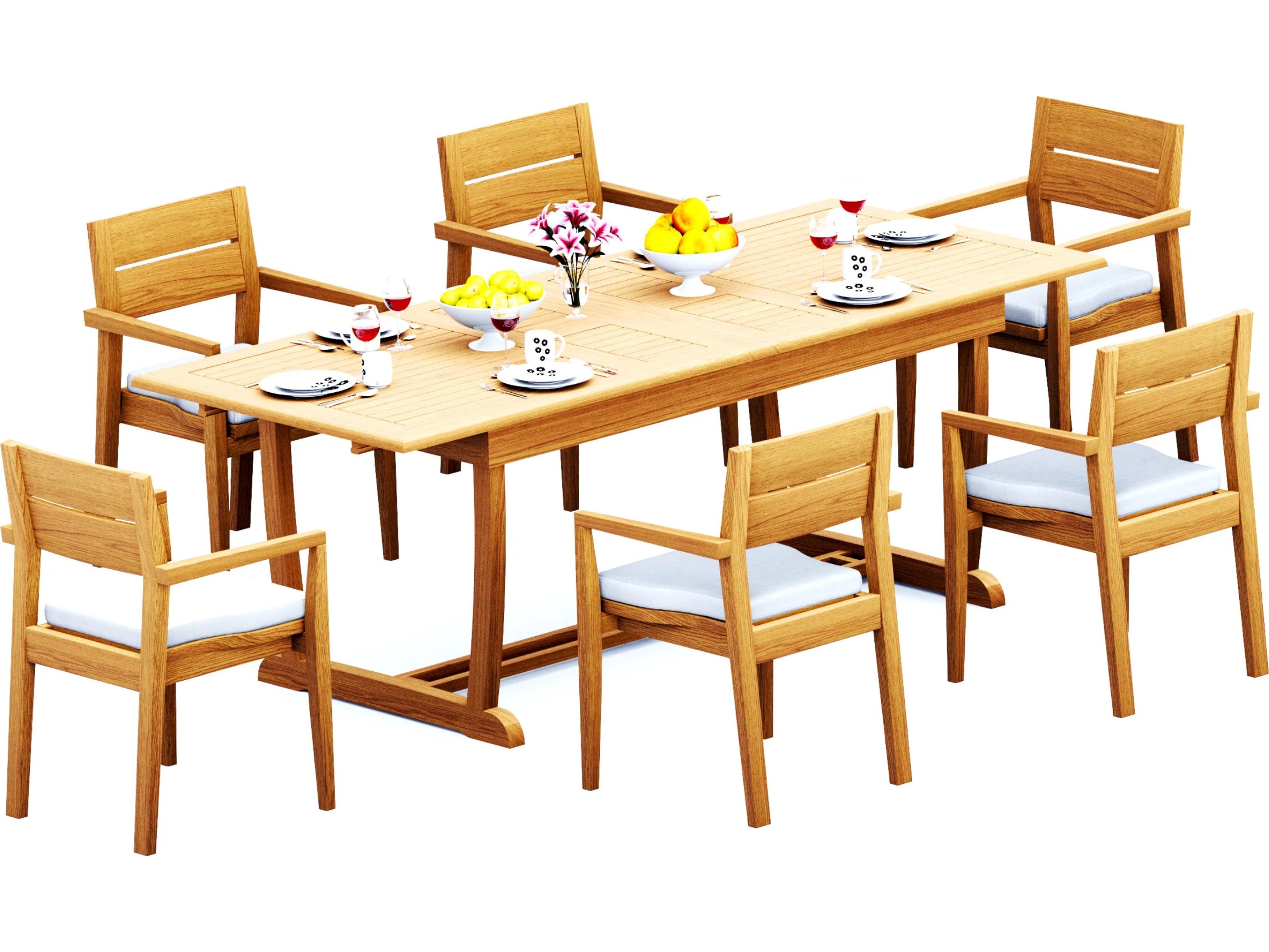 7 Pieces Mas 94" Rectangular Dining Set