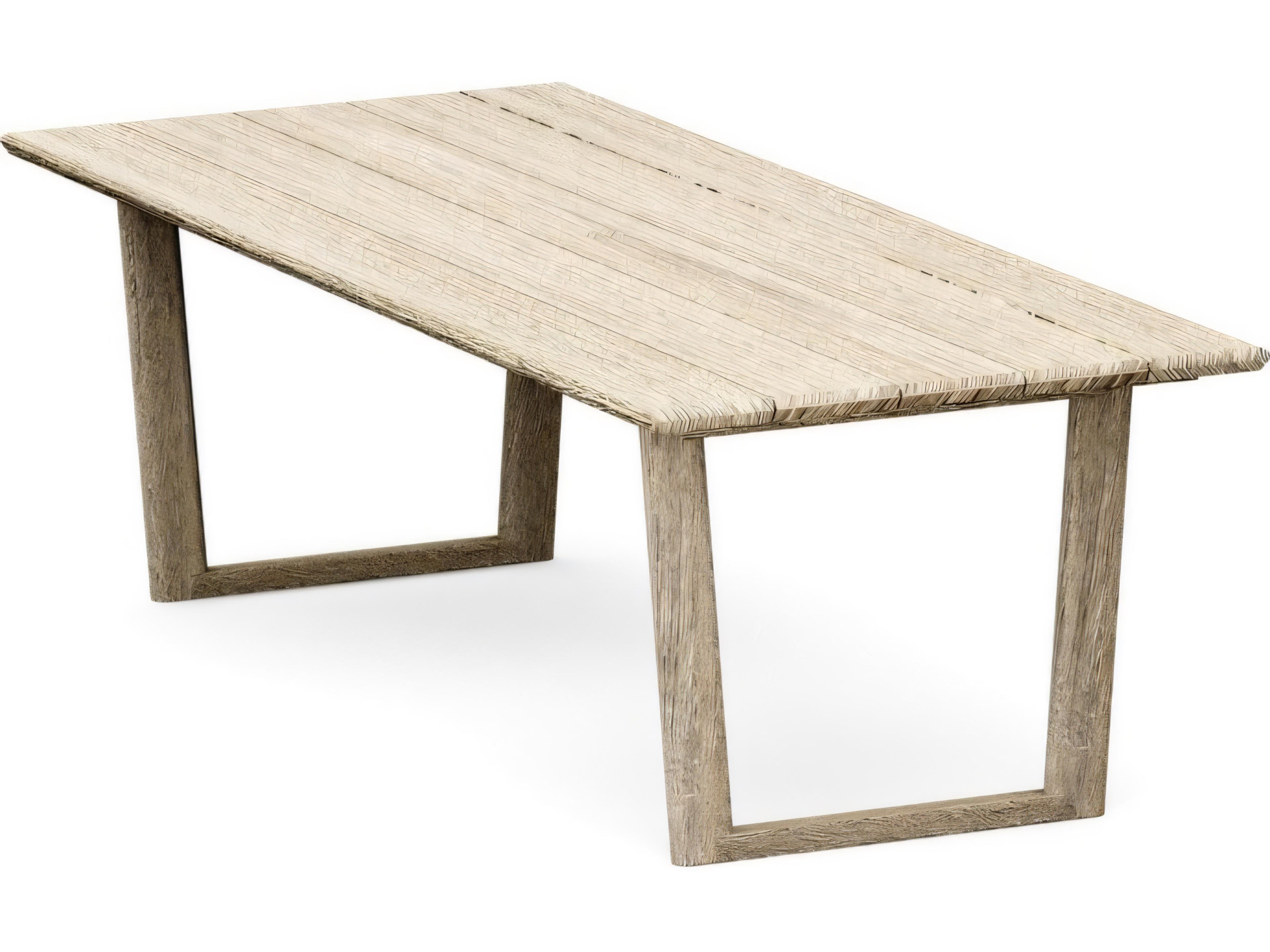 Teak Smith Sema 98" Rectangular Dining Table with Umbrella Hole