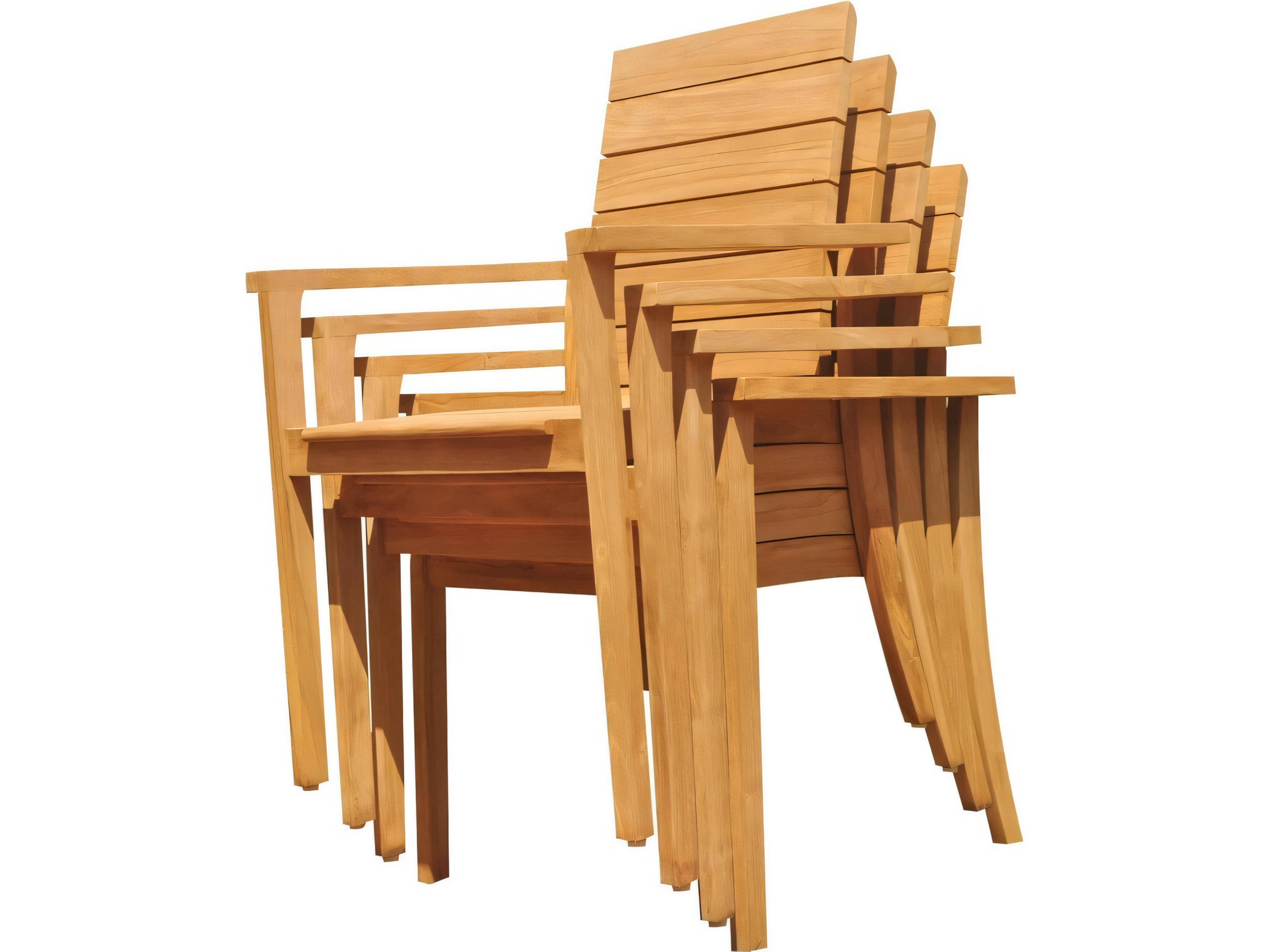 Teak Smith Algrave Stacking Captain Dining Arm Chair