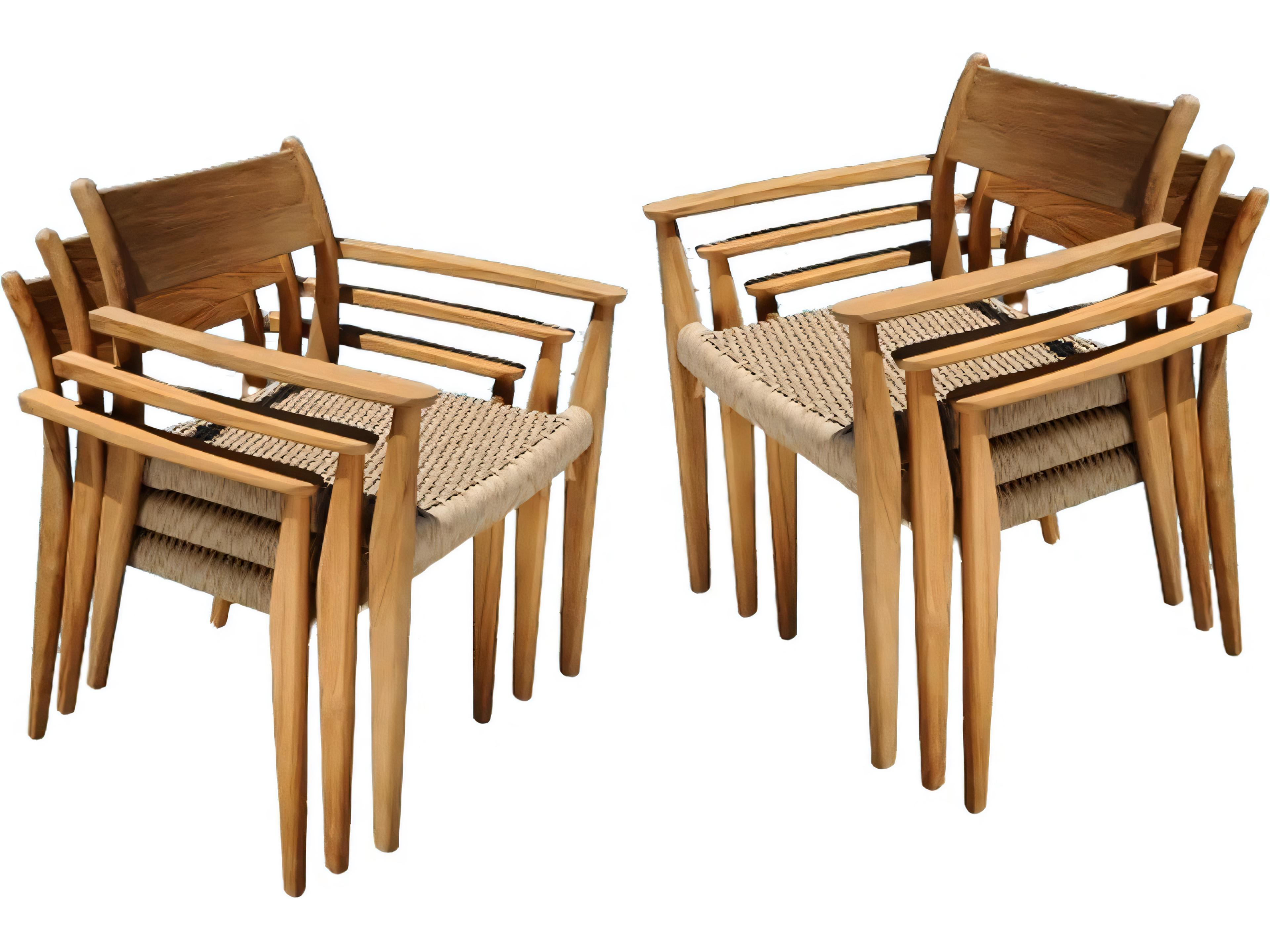 Teak Smith Amilo Stackable Dining Arm Chair