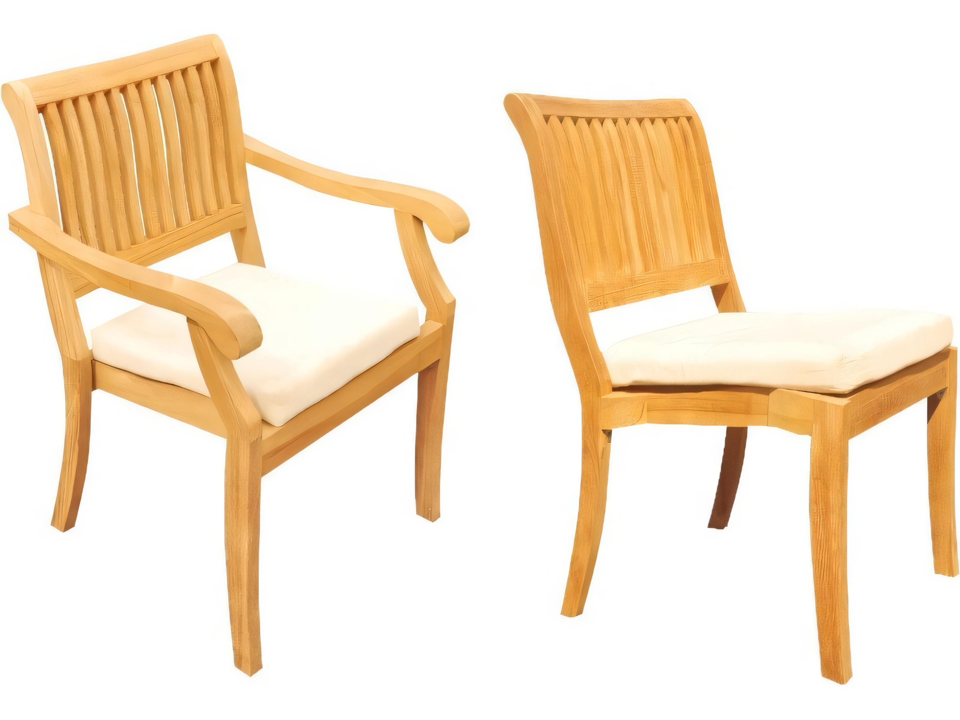 Teak Smith Arbor Stacking Armless Dining Chair