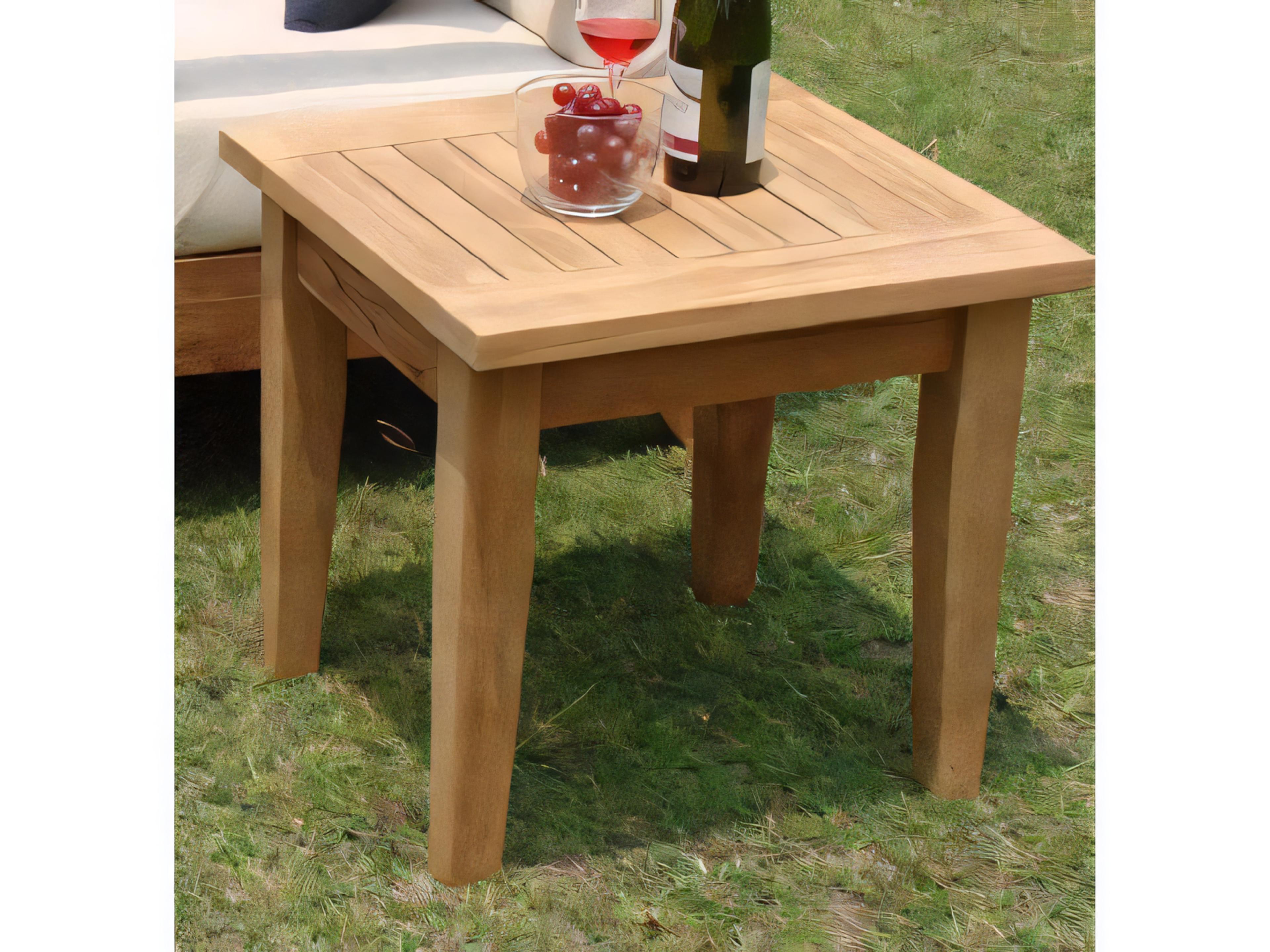 Teak Smith Atnas 26" Square Side Table / Stool