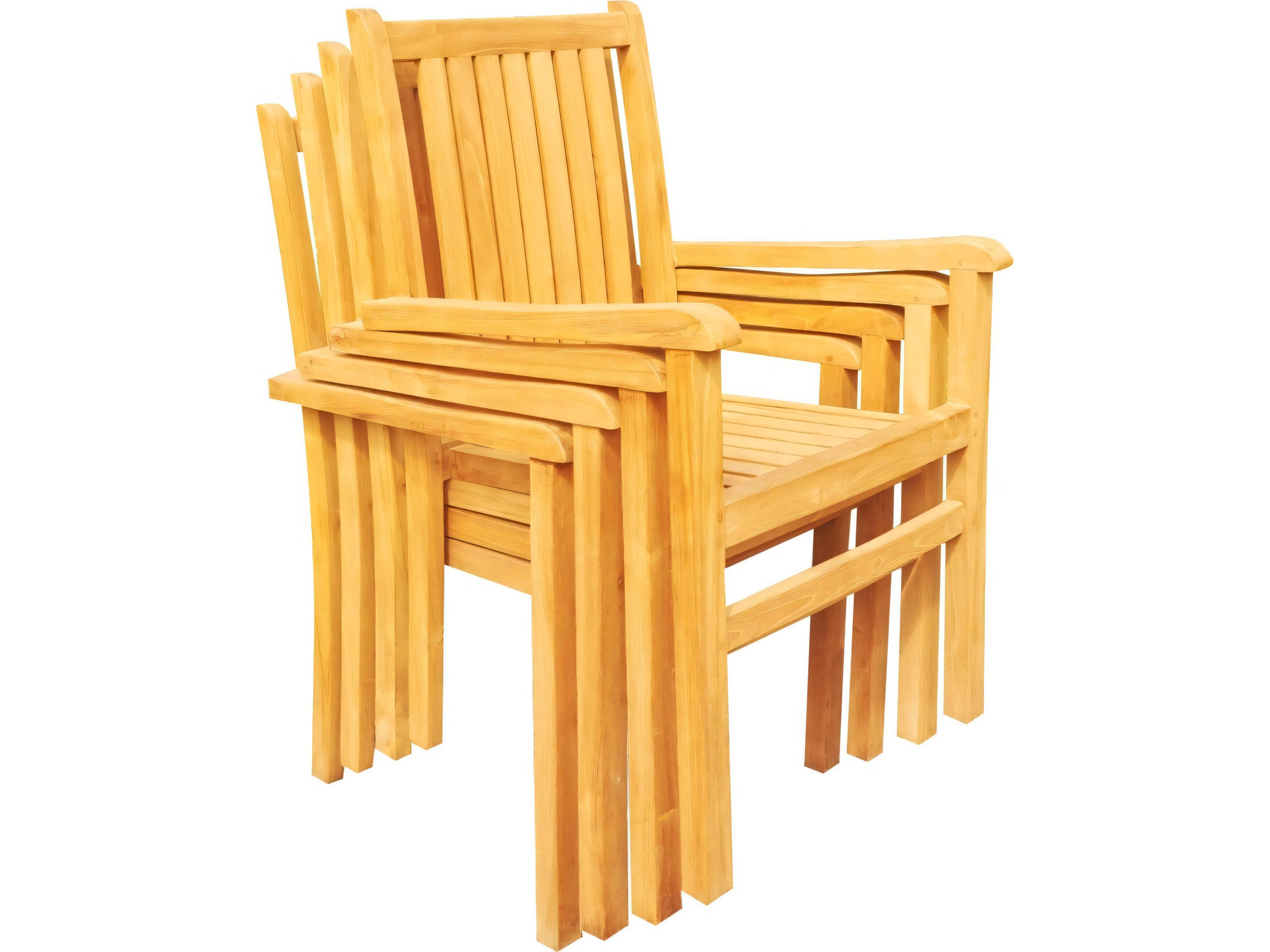 Teak Smith Cahyo Stacking Captain Dining Arm Chair