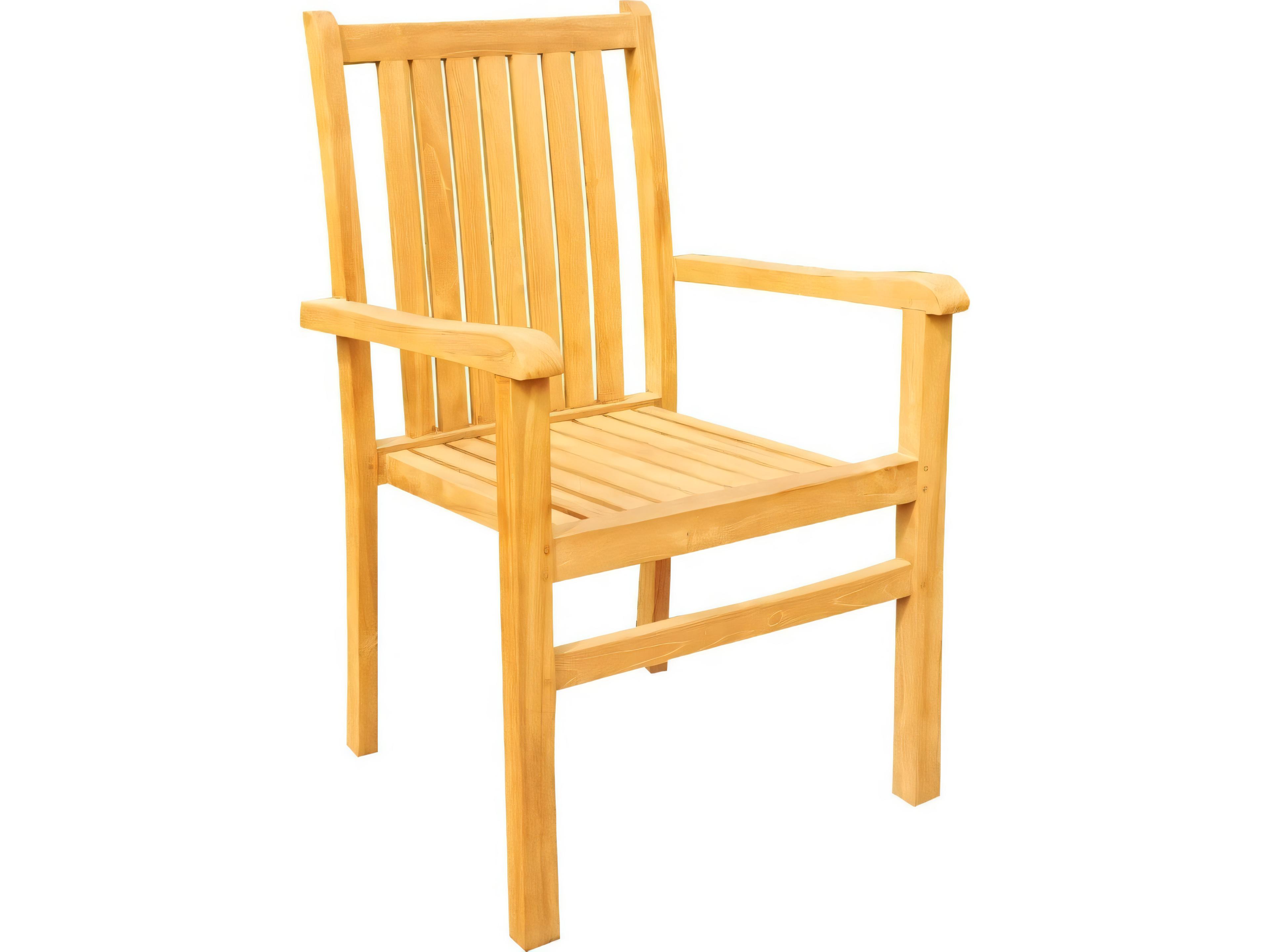 Teak Smith Cahyo Stacking Captain Dining Arm Chair