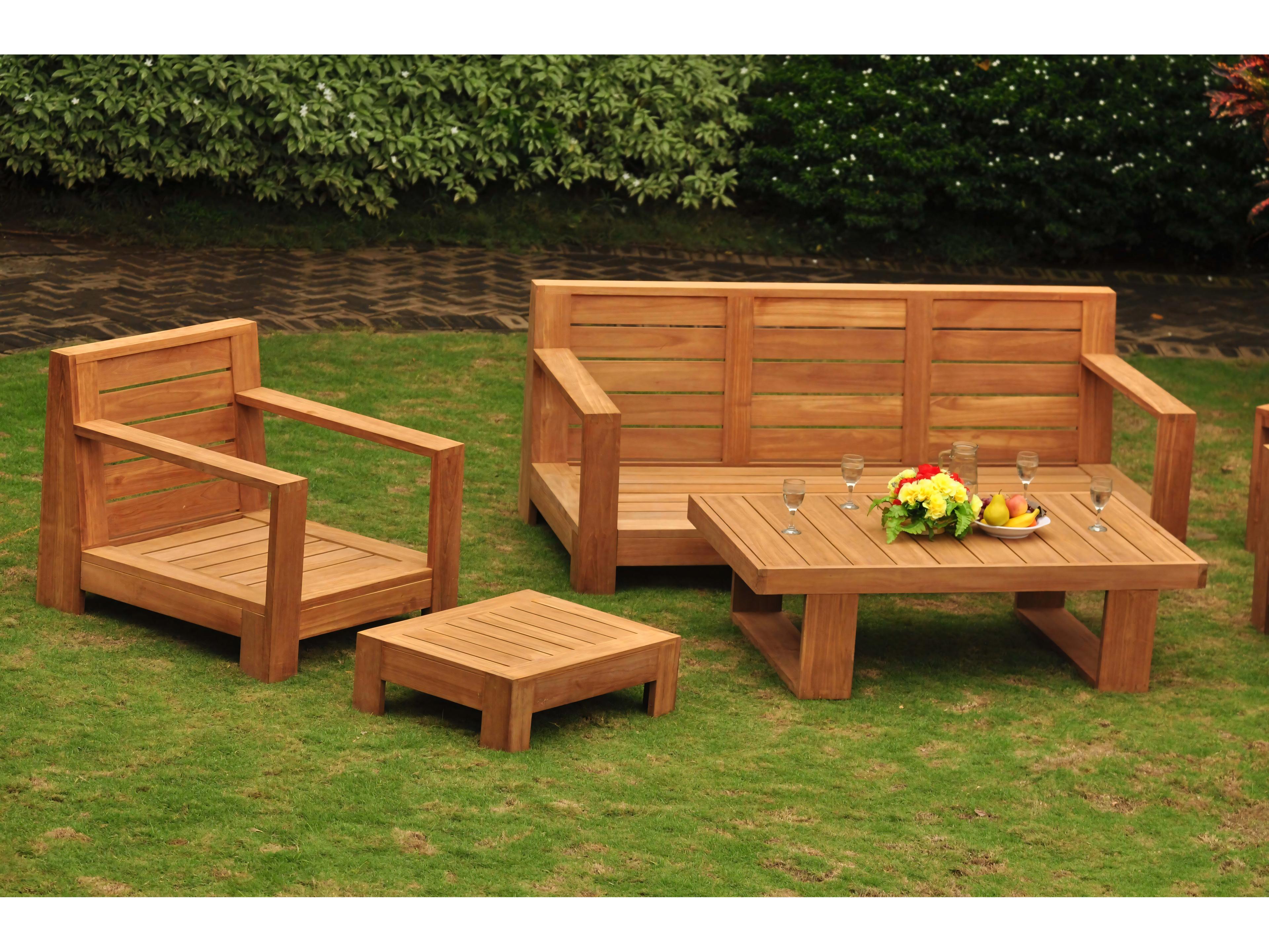 Teak Smith Canberra Ottoman