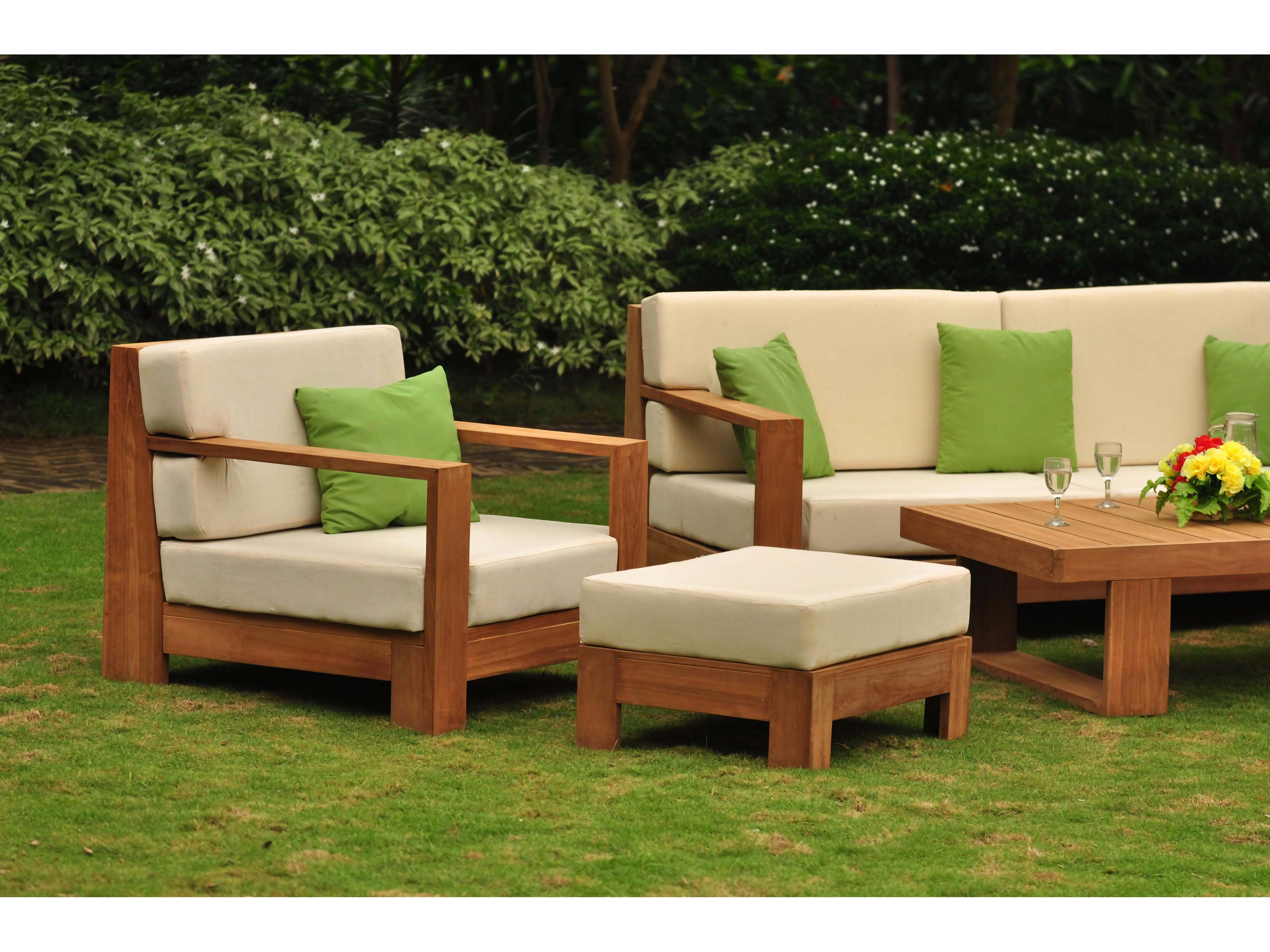 Teak Smith Canberra Ottoman