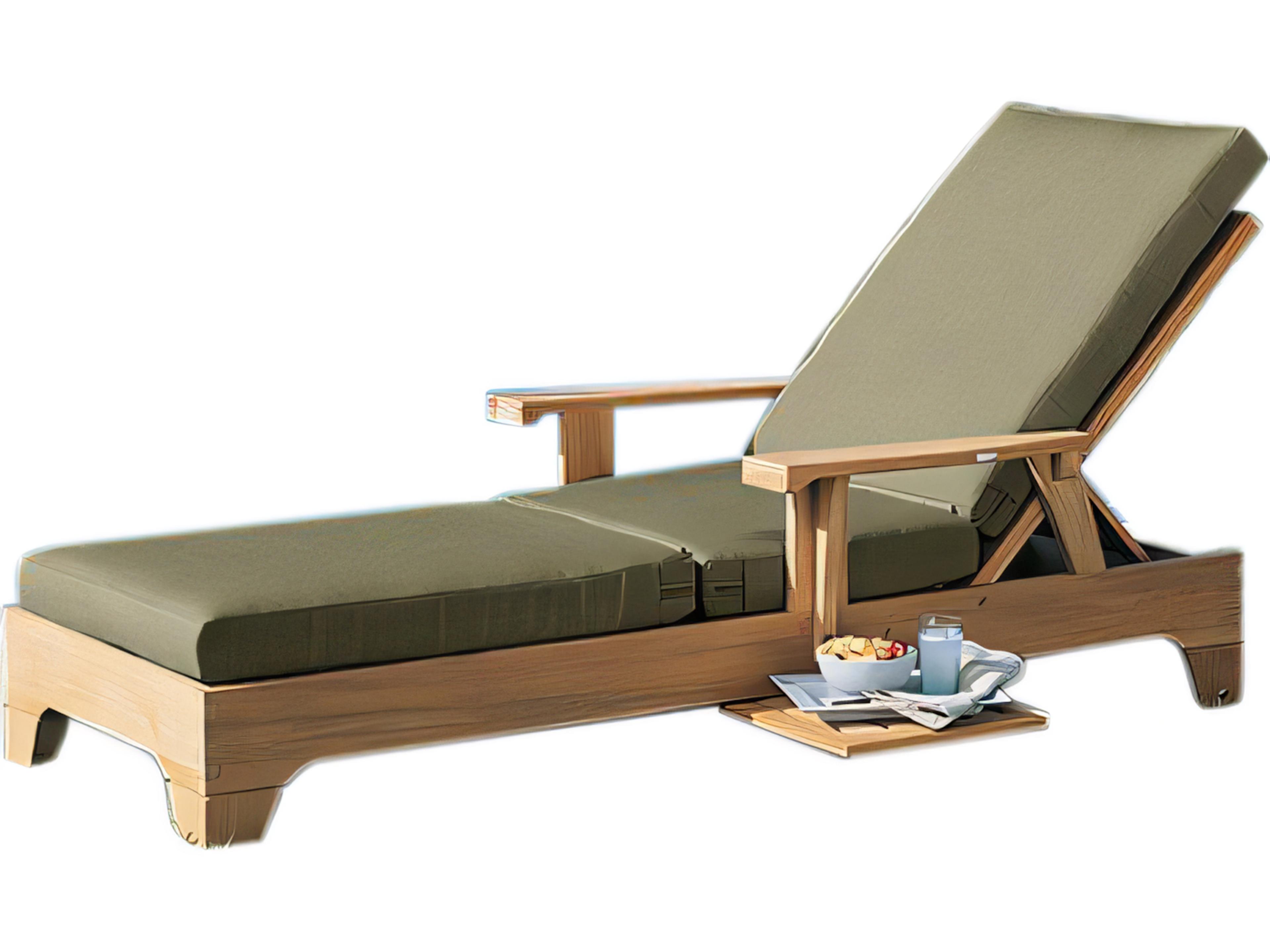 Caranas Multi Position knee Fold Sun Chaise Lounger Steamer with Tray