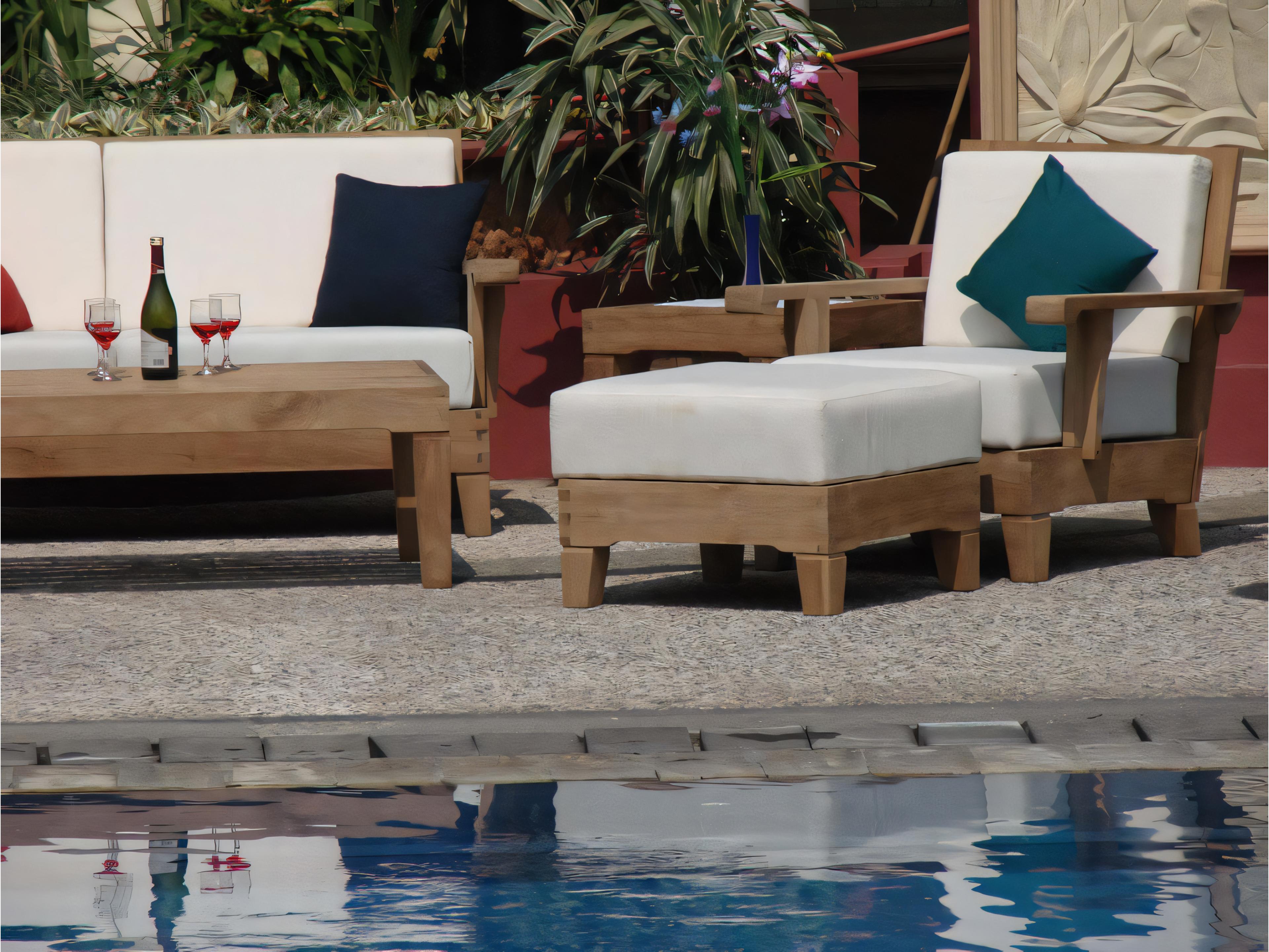 Teak Smith Caranas Ottoman