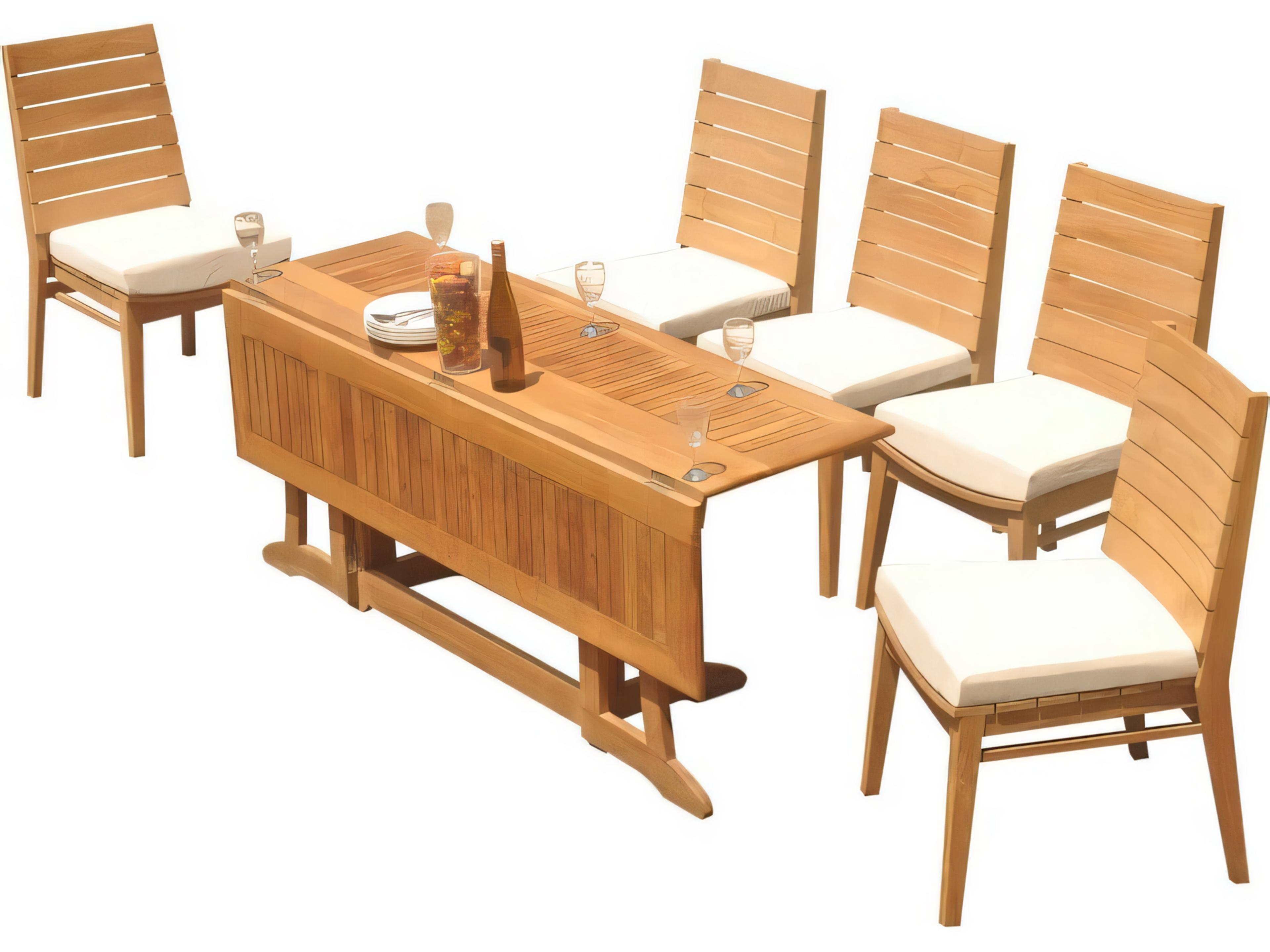 Teak Smith Charleston Stacking Armless Dining Chair