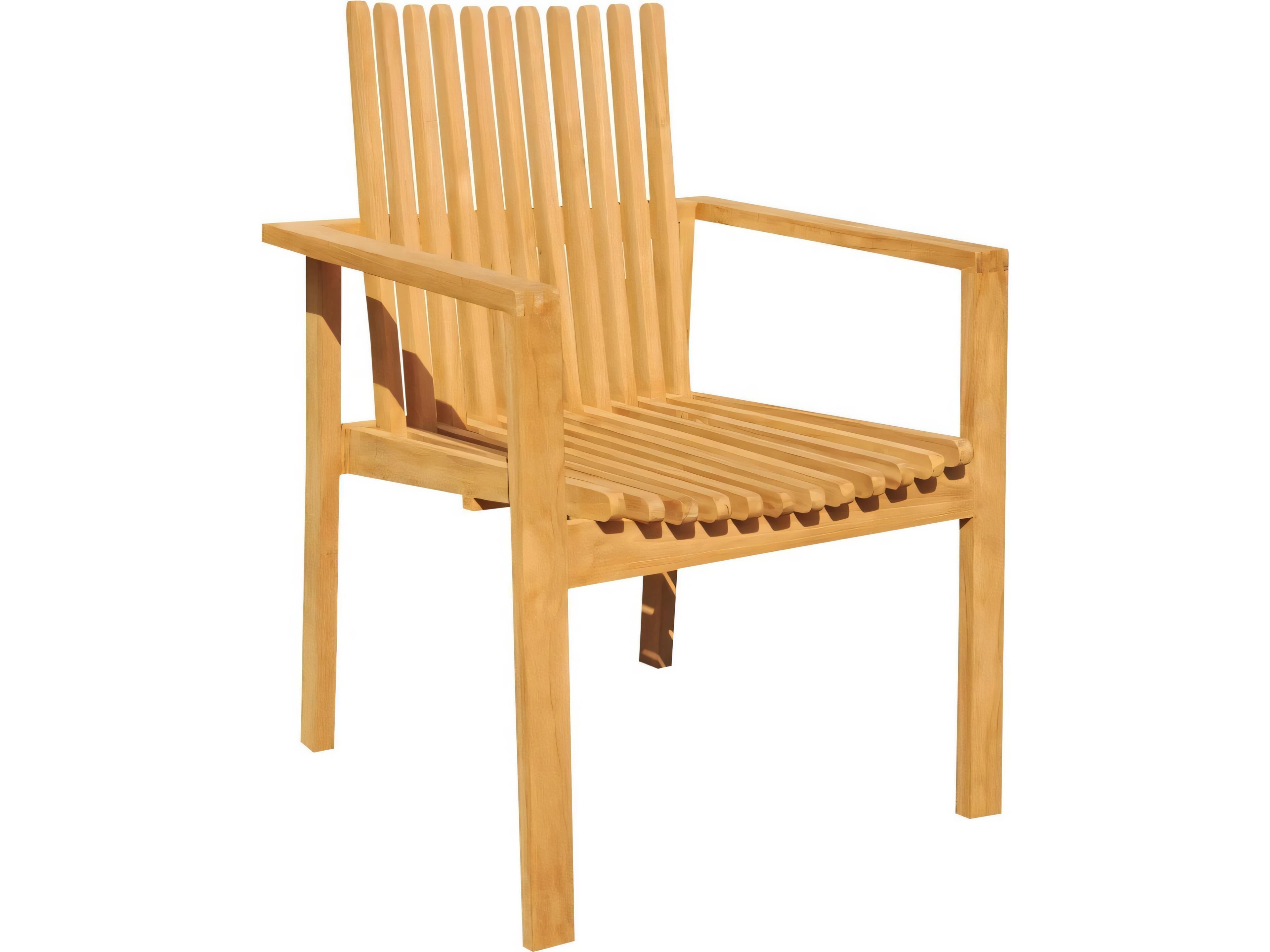 Teak Smith Clipper Stacking Captain Dining Arm Chair