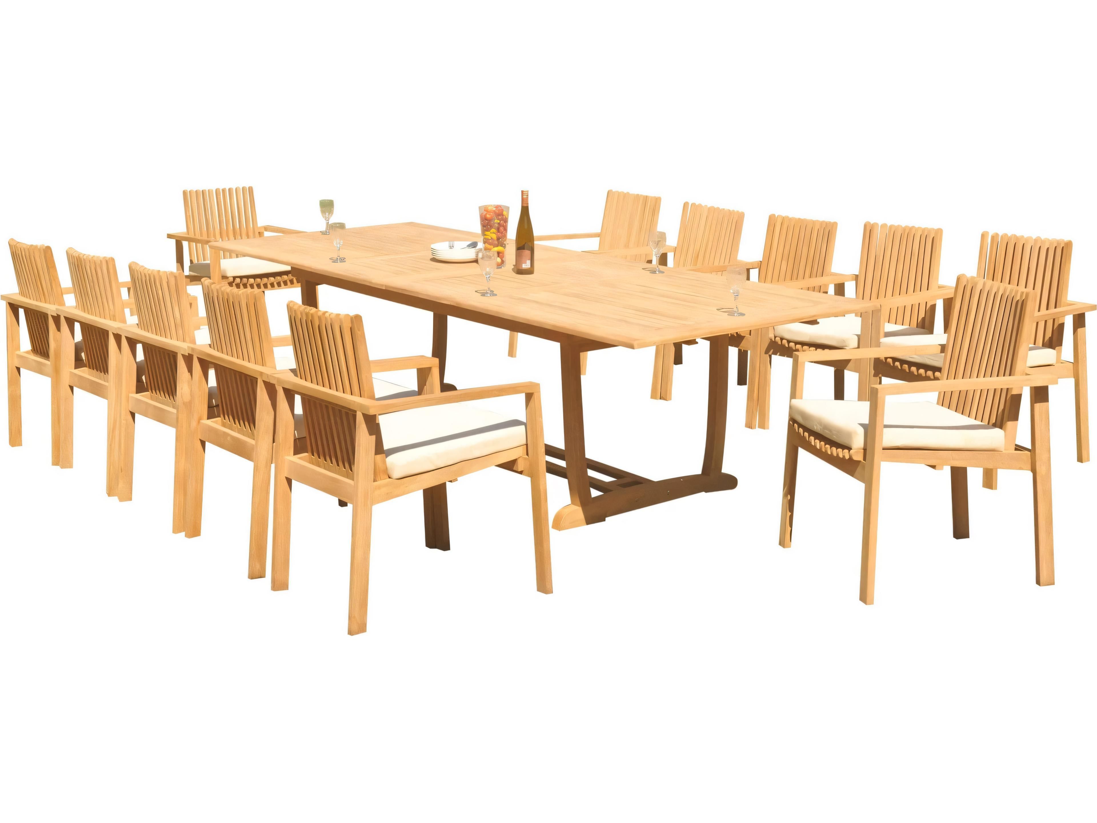 Teak Smith Clipper Stacking Captain Dining Arm Chair