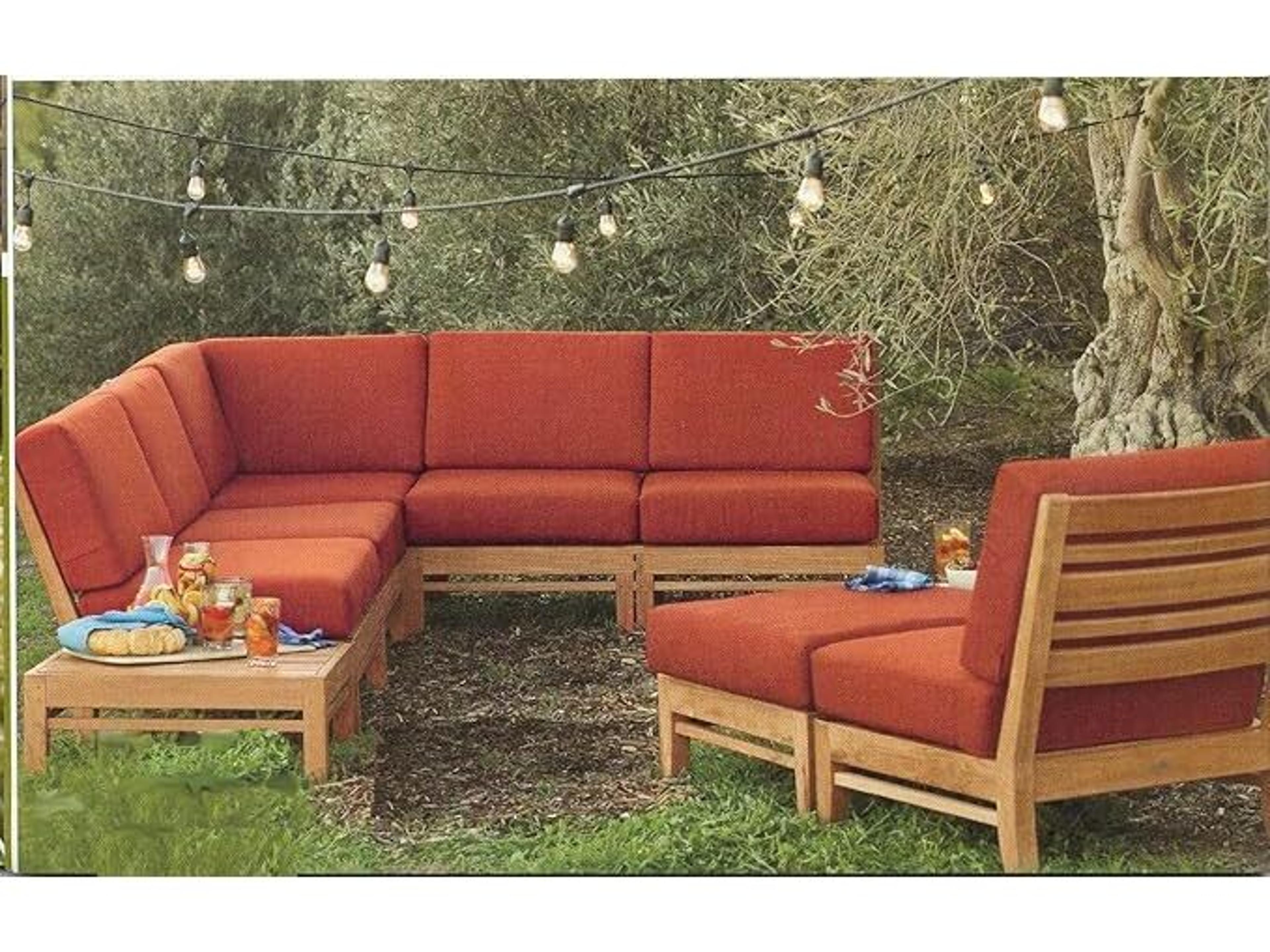 Teak Smith Delmar Sectional Set