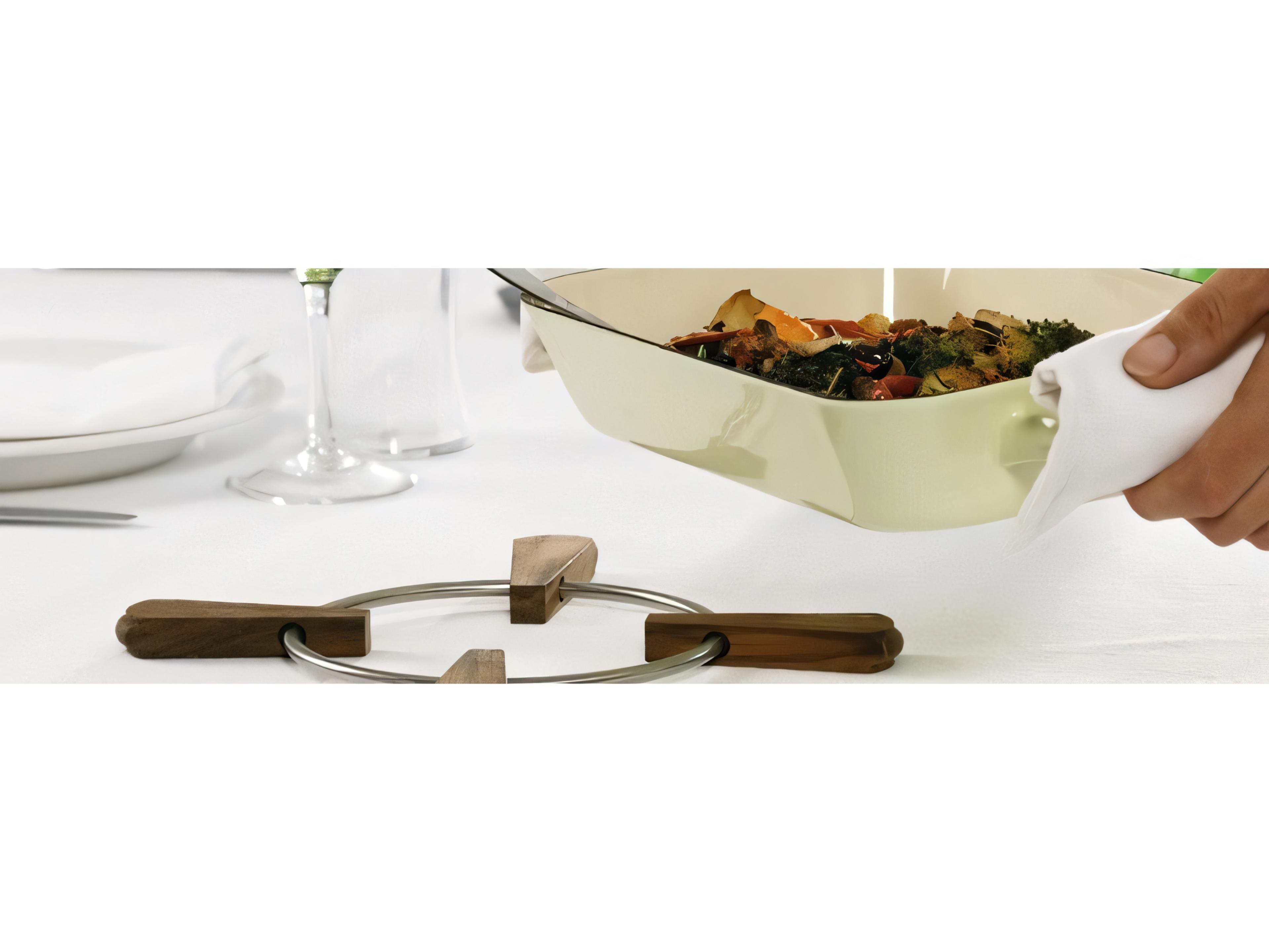 Teak Smith Folding Stainless Steel Ring Hot Dish Holder Mat