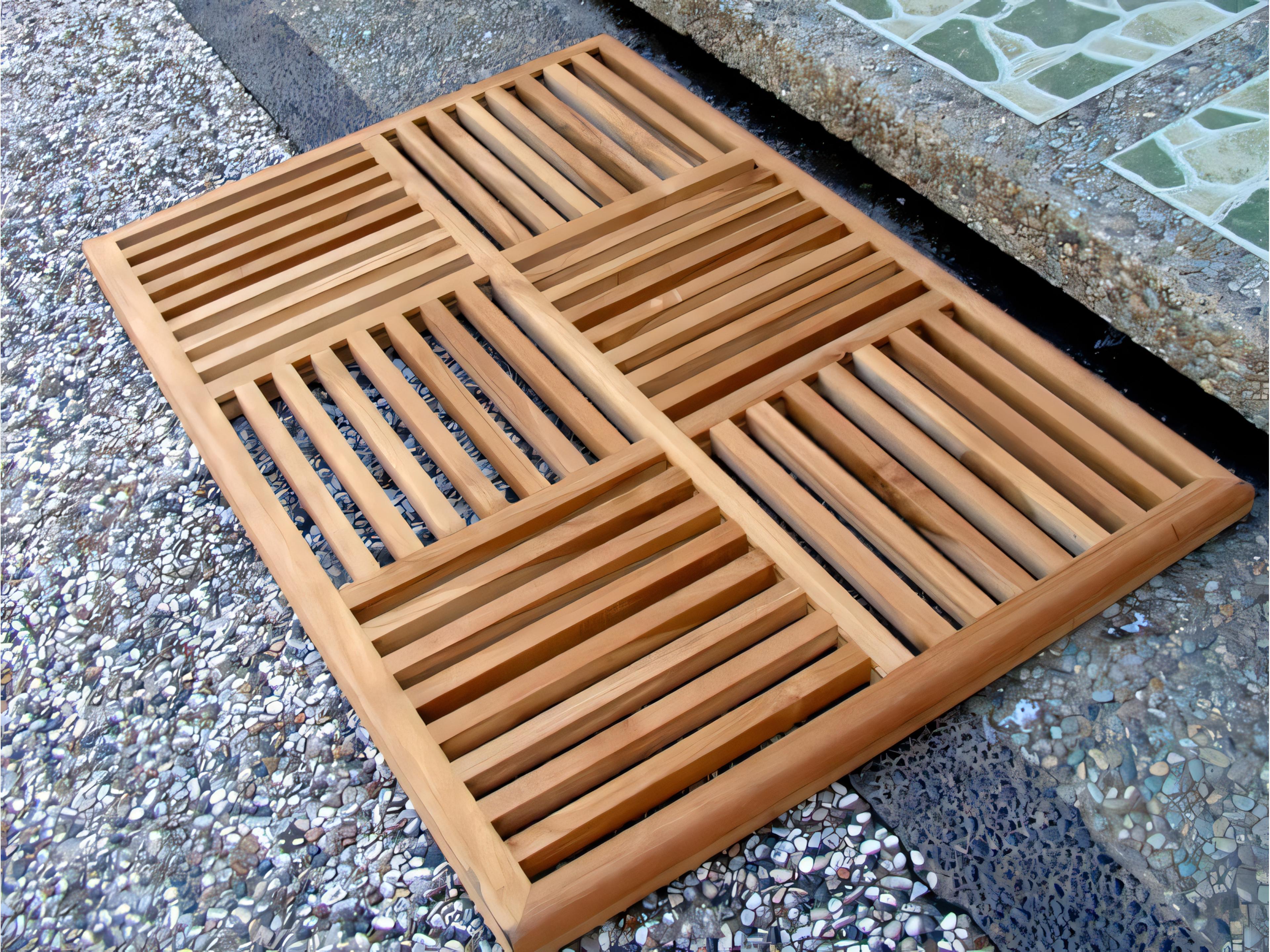 36"x24.5" Basket Weave Door / Shower/ Spa / Bath Floor Mat