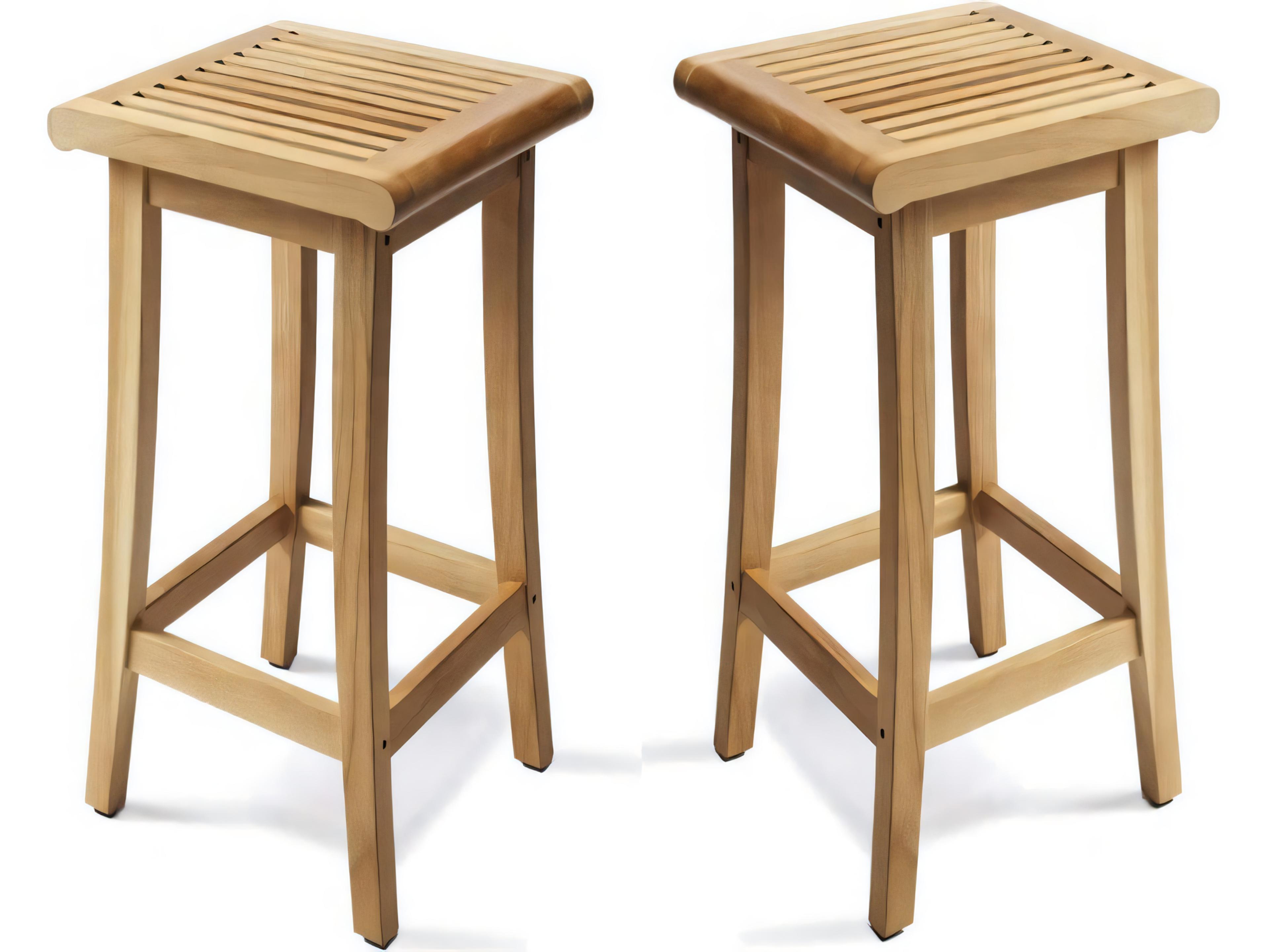 Teak Smith Giva Backless Bar Stool