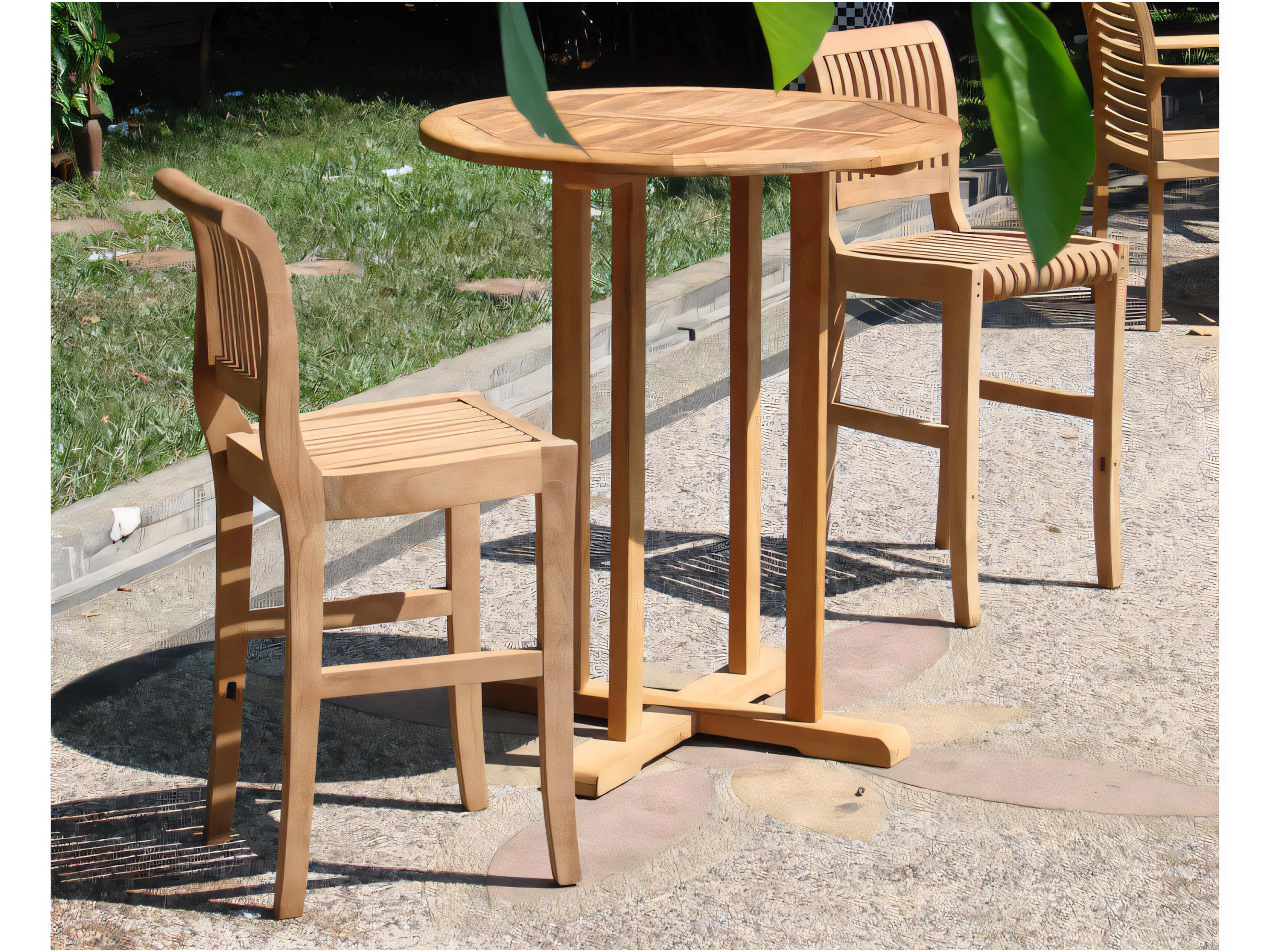 Teak Smith Giva Bar Armless Chair