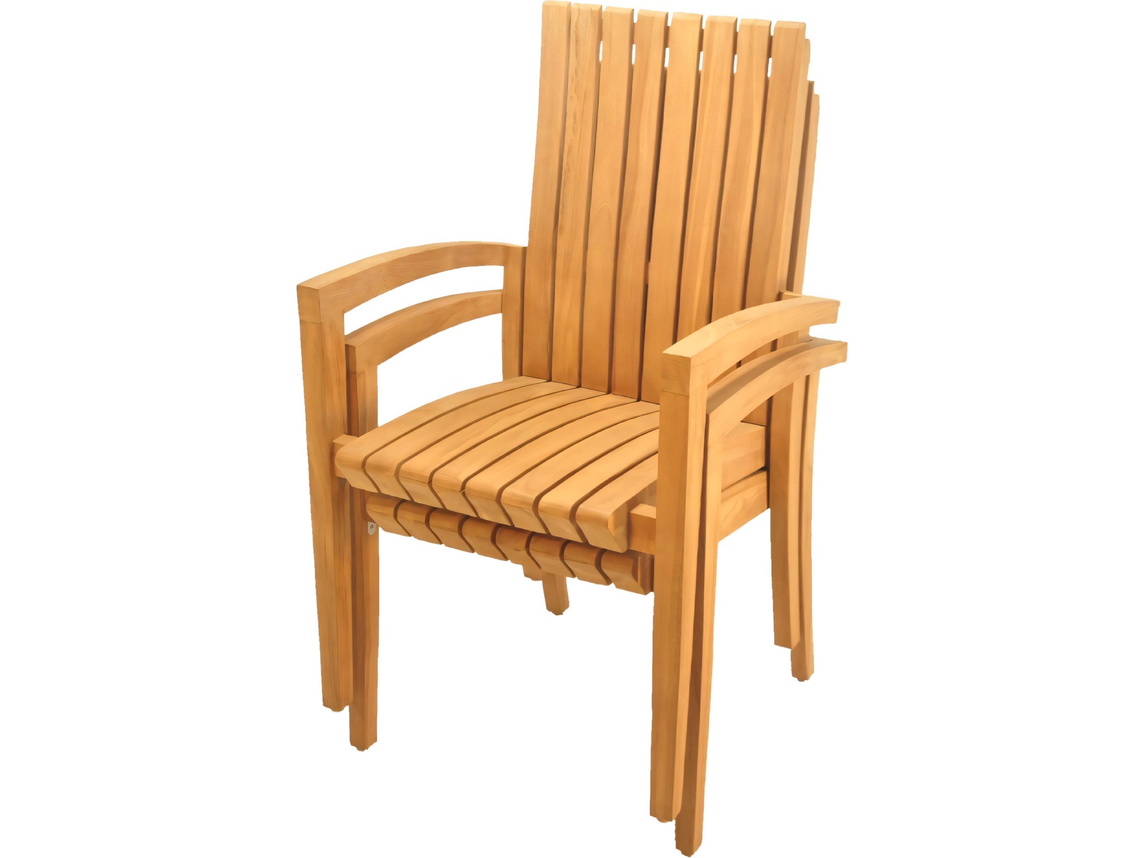 Teak Smith Goa Stacking Captain Dining Arm Chair