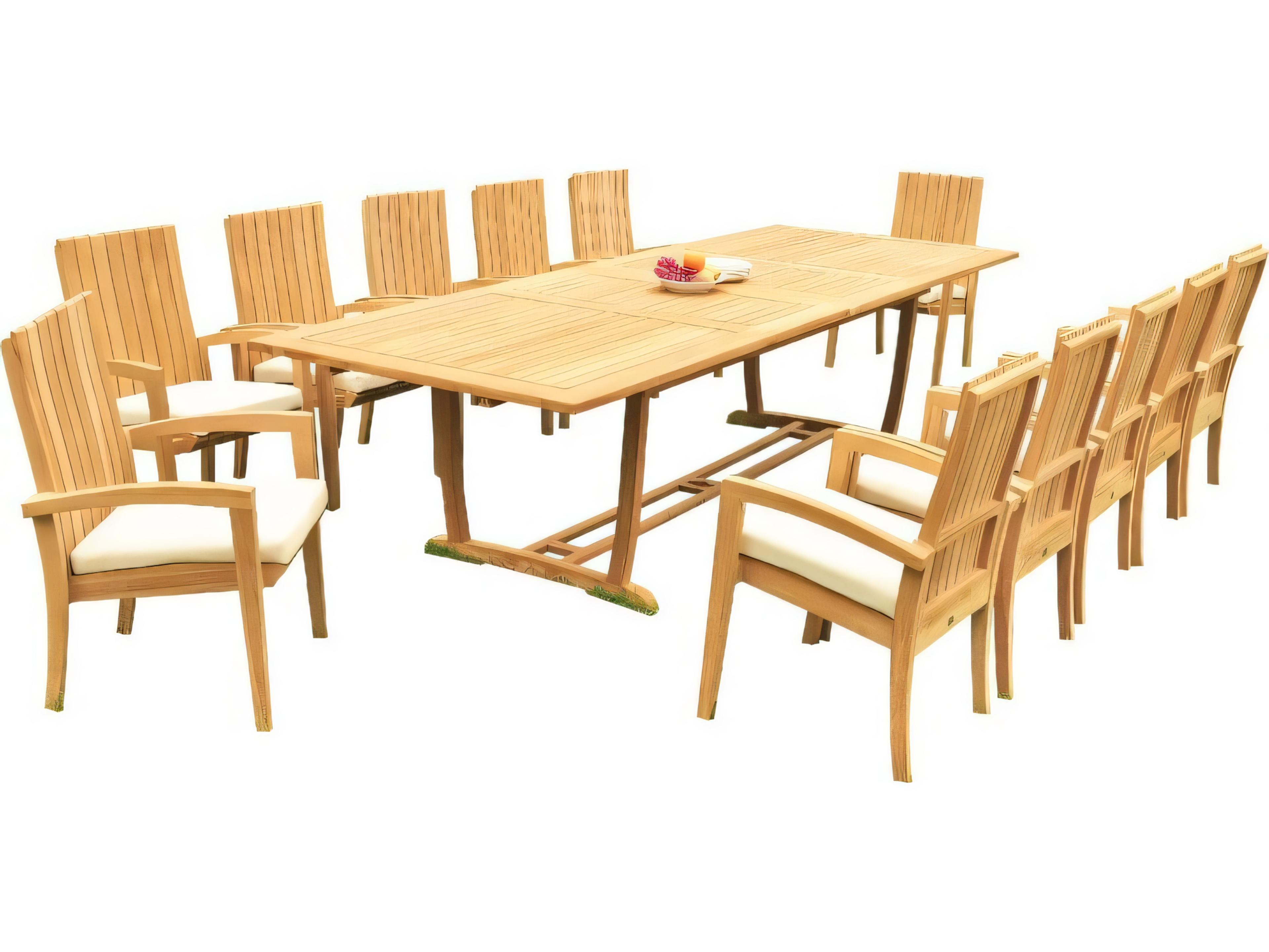 Teak Smith Goa Stacking Captain Dining Arm Chair