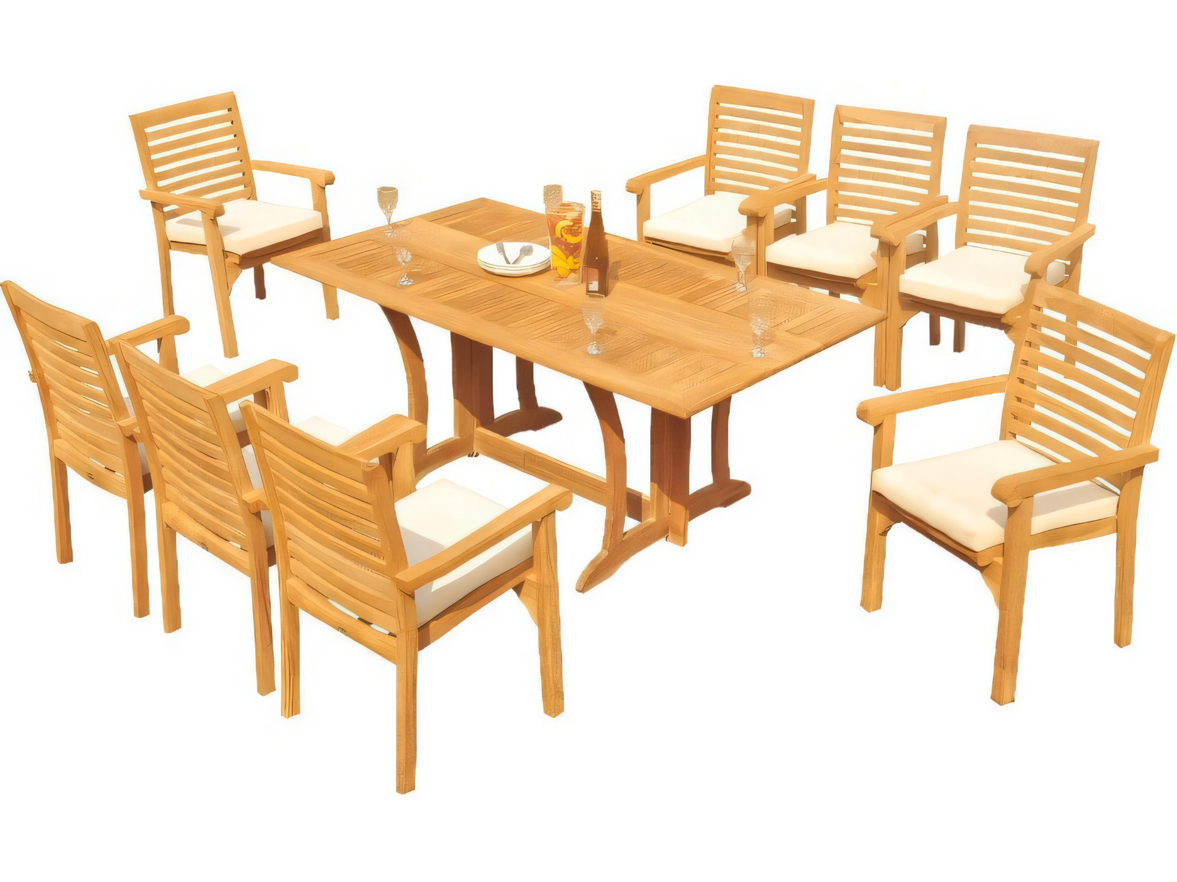 Teak Smith Hari Stacking Captain Dining Arm Chair