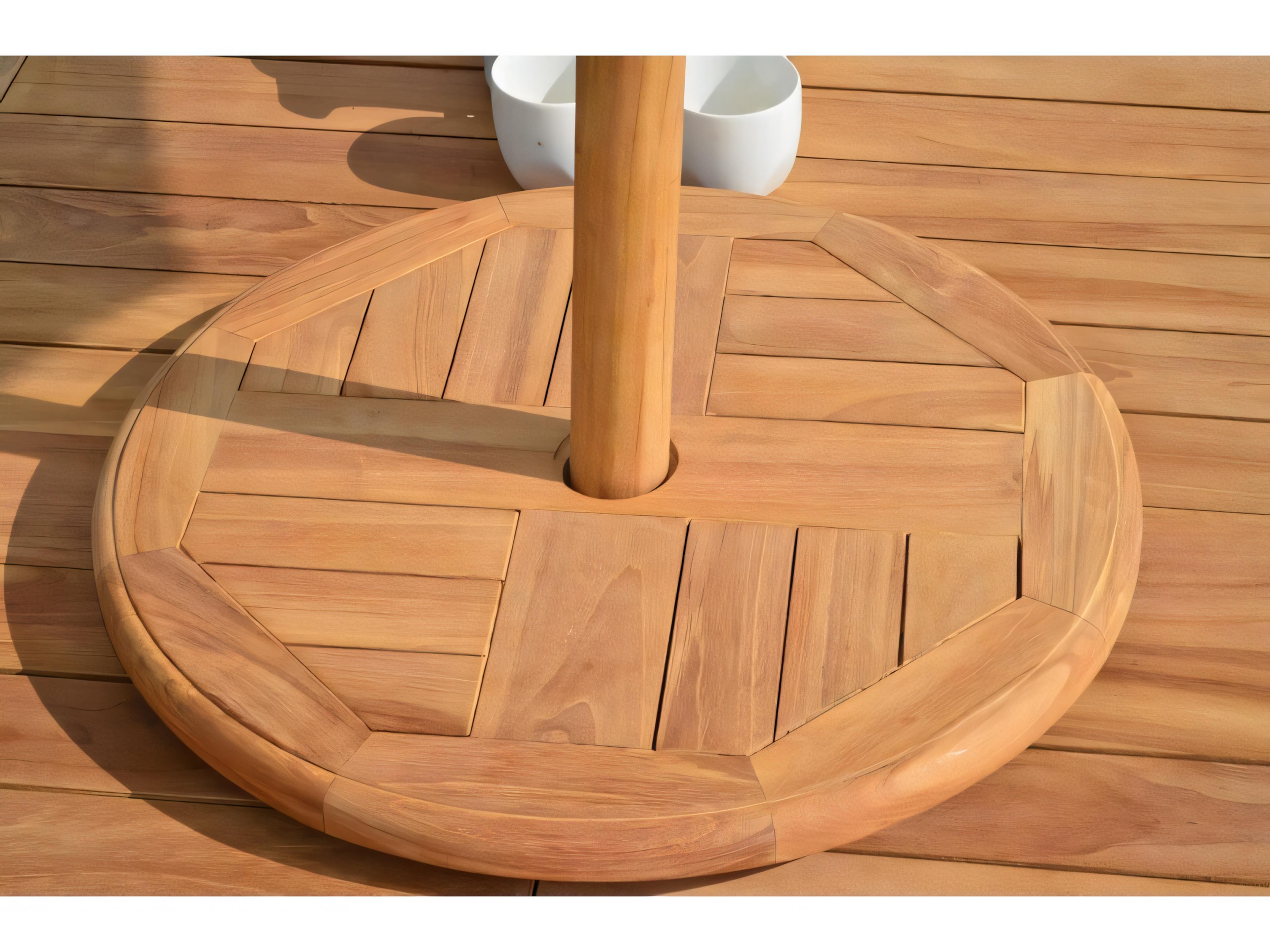 Grade-A Teak Wood 20" Lazy Susan W/ Umbrella Hole