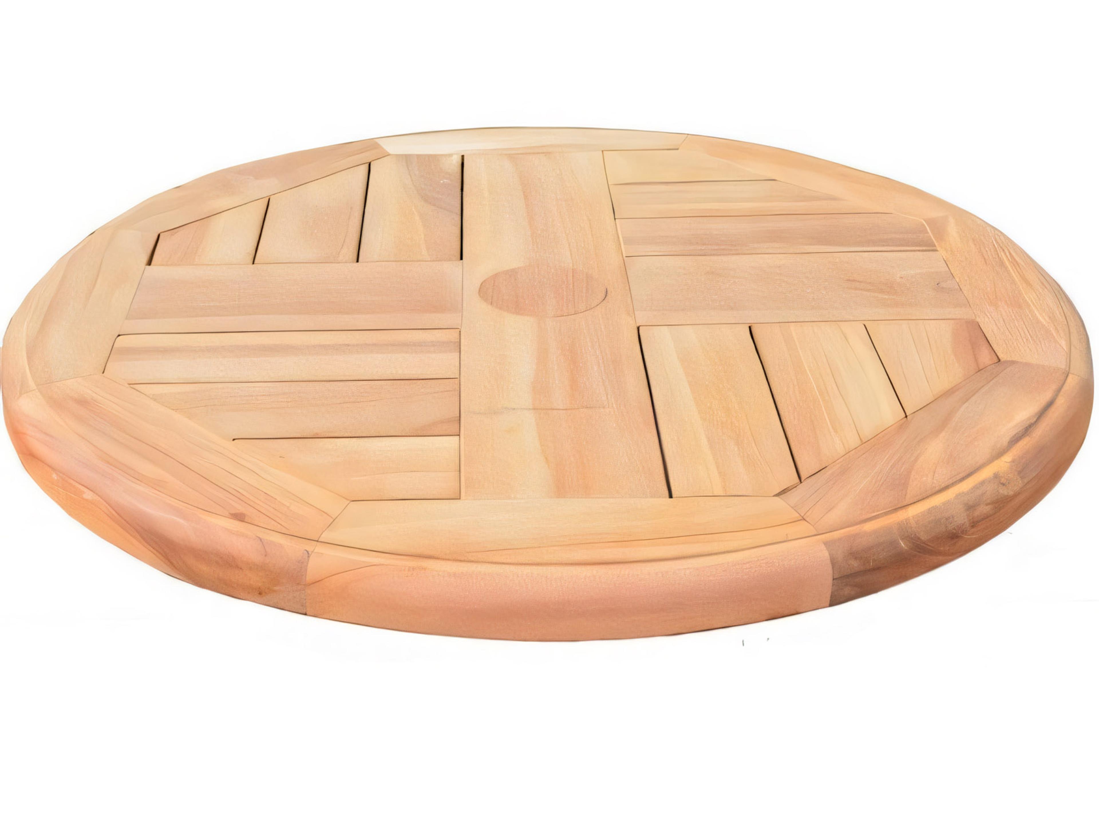 Teak Smith Grade-A Teak Wood 20" Lazy Susan W/ Umbrella Hole