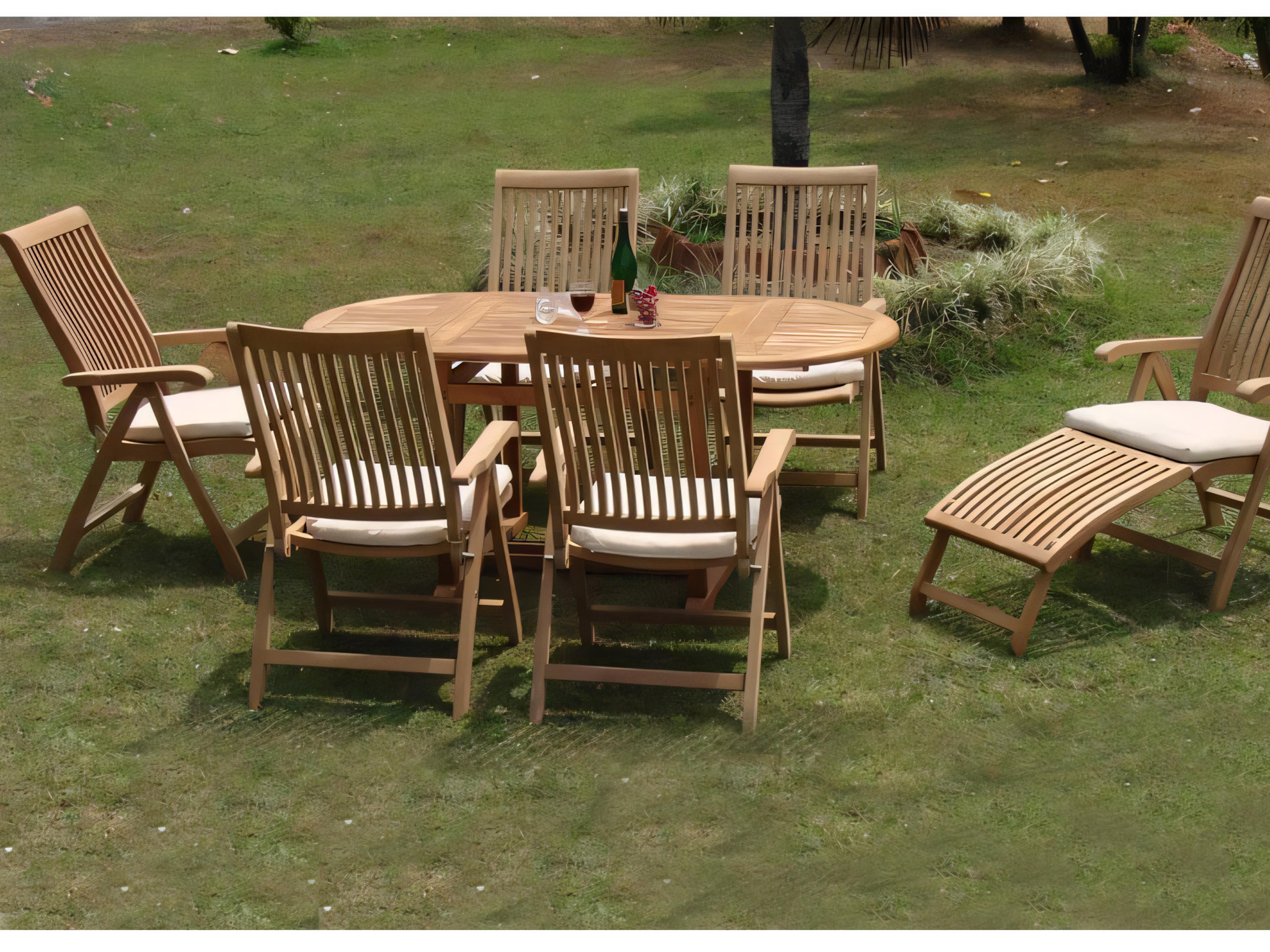 Teak Smith Marley Reclining Folding Arm Captain Dining Chair