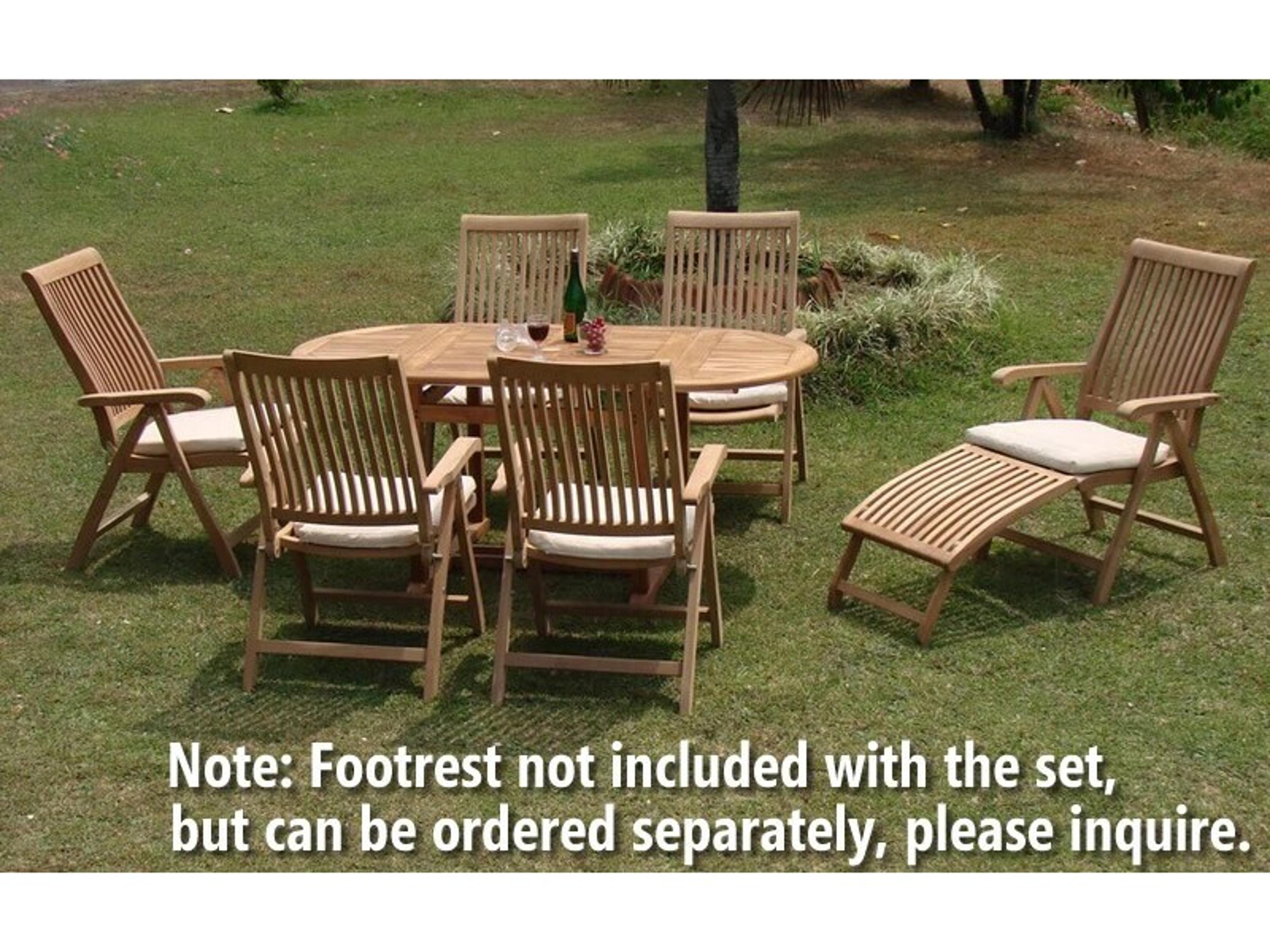 Teak Smith Marley Reclining Folding Arm Captain Dining Chair With Footrest