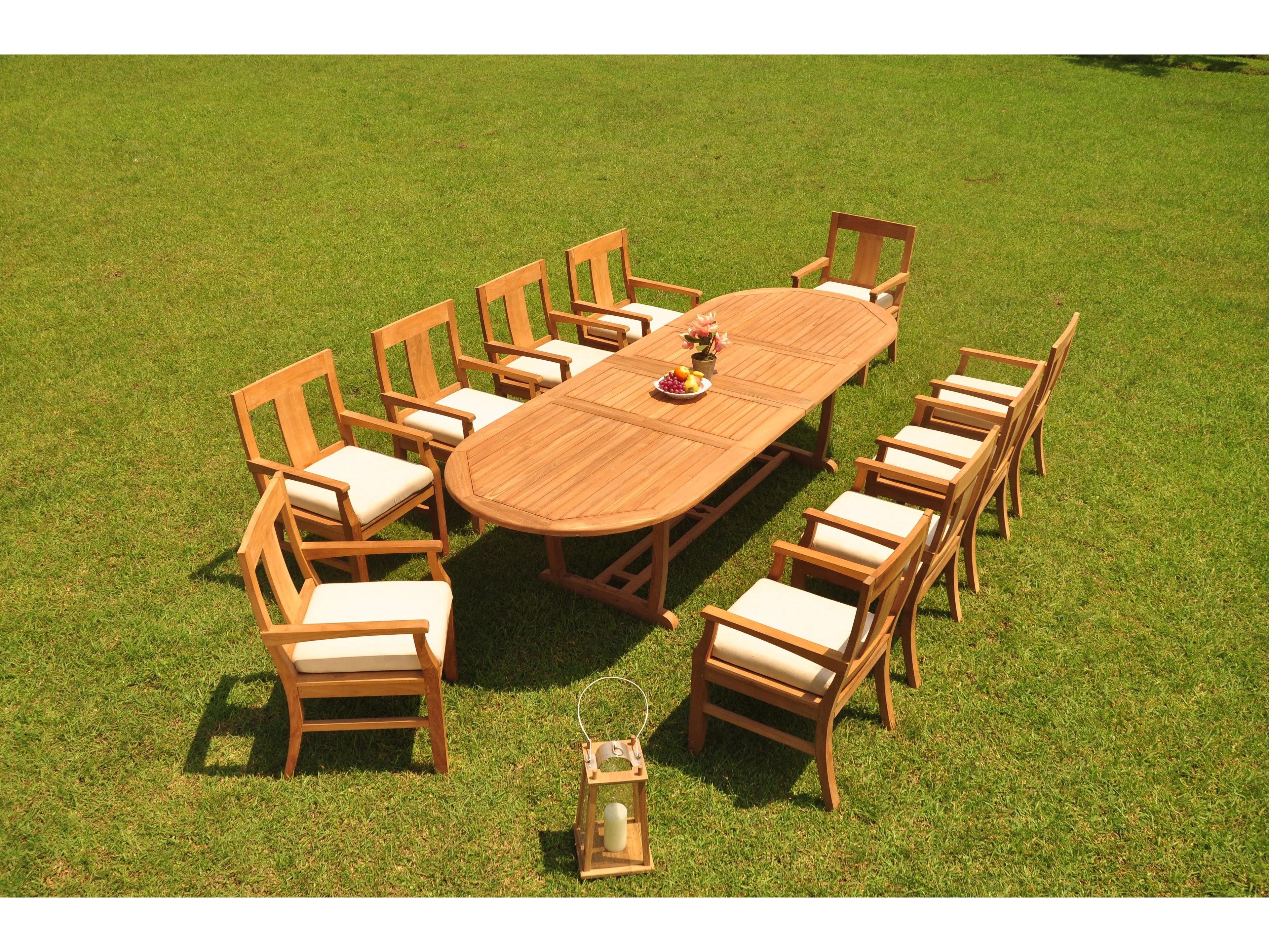 11 Pieces 118" Mas Oval Dining Set