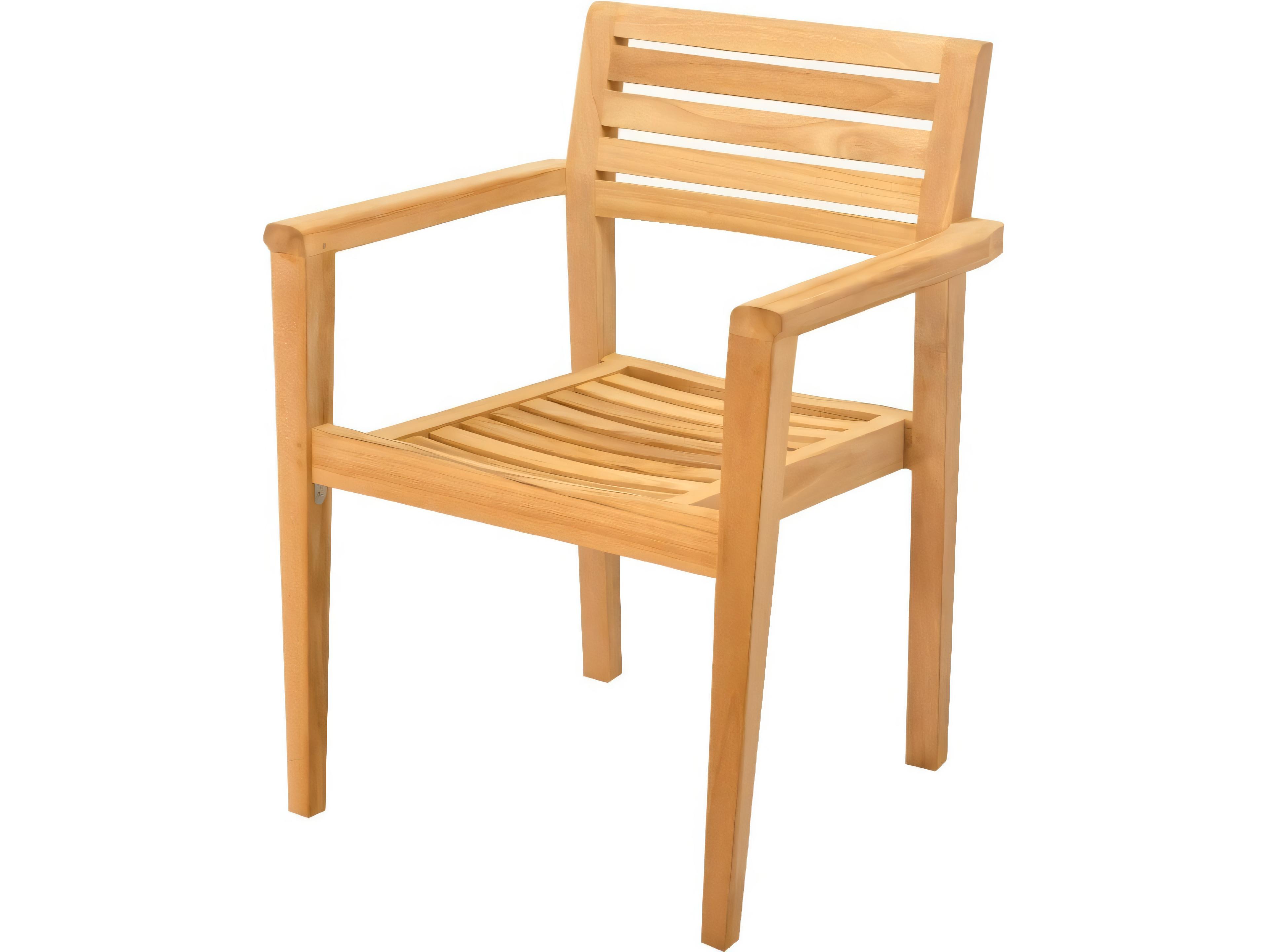 Teak Smith Montana Stacking Captain Dining Arm Chair