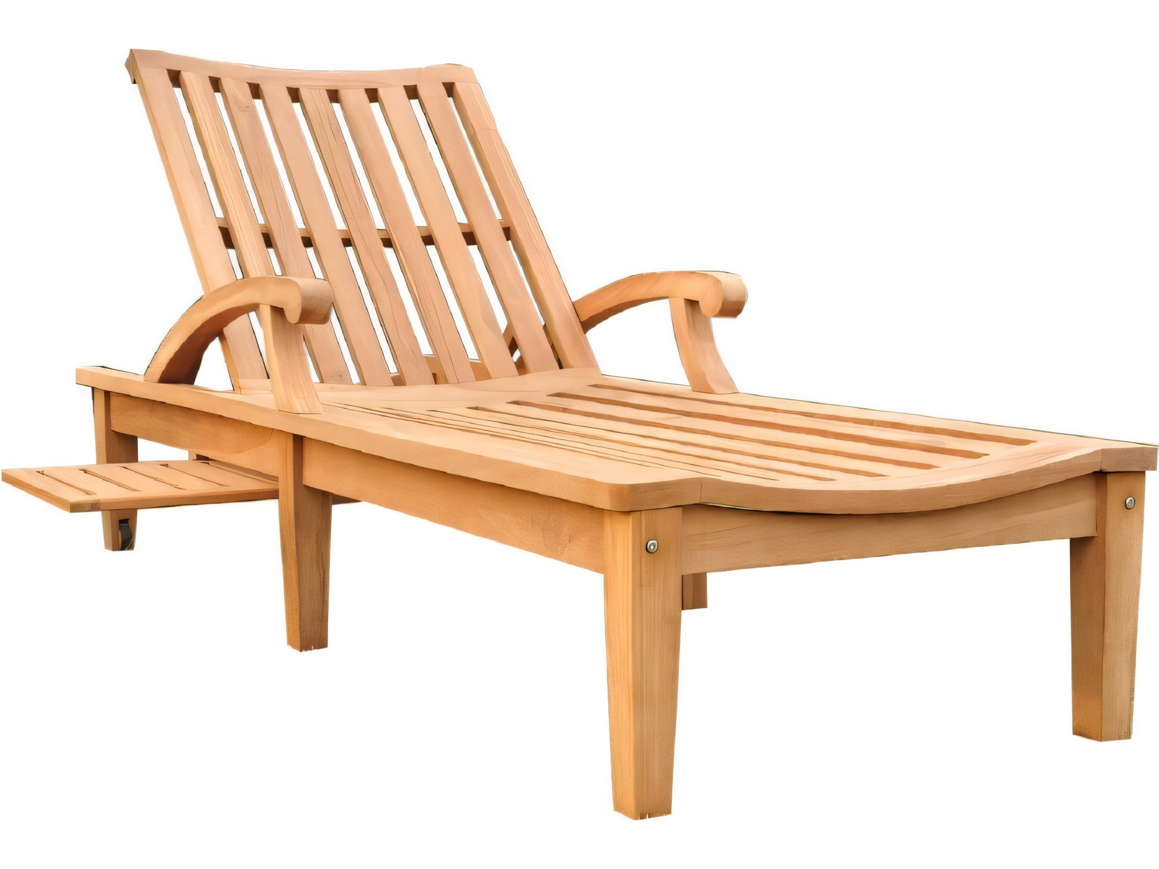 Teak Smith ND Multi Position Sun Chaise Lounger with slide out Tray