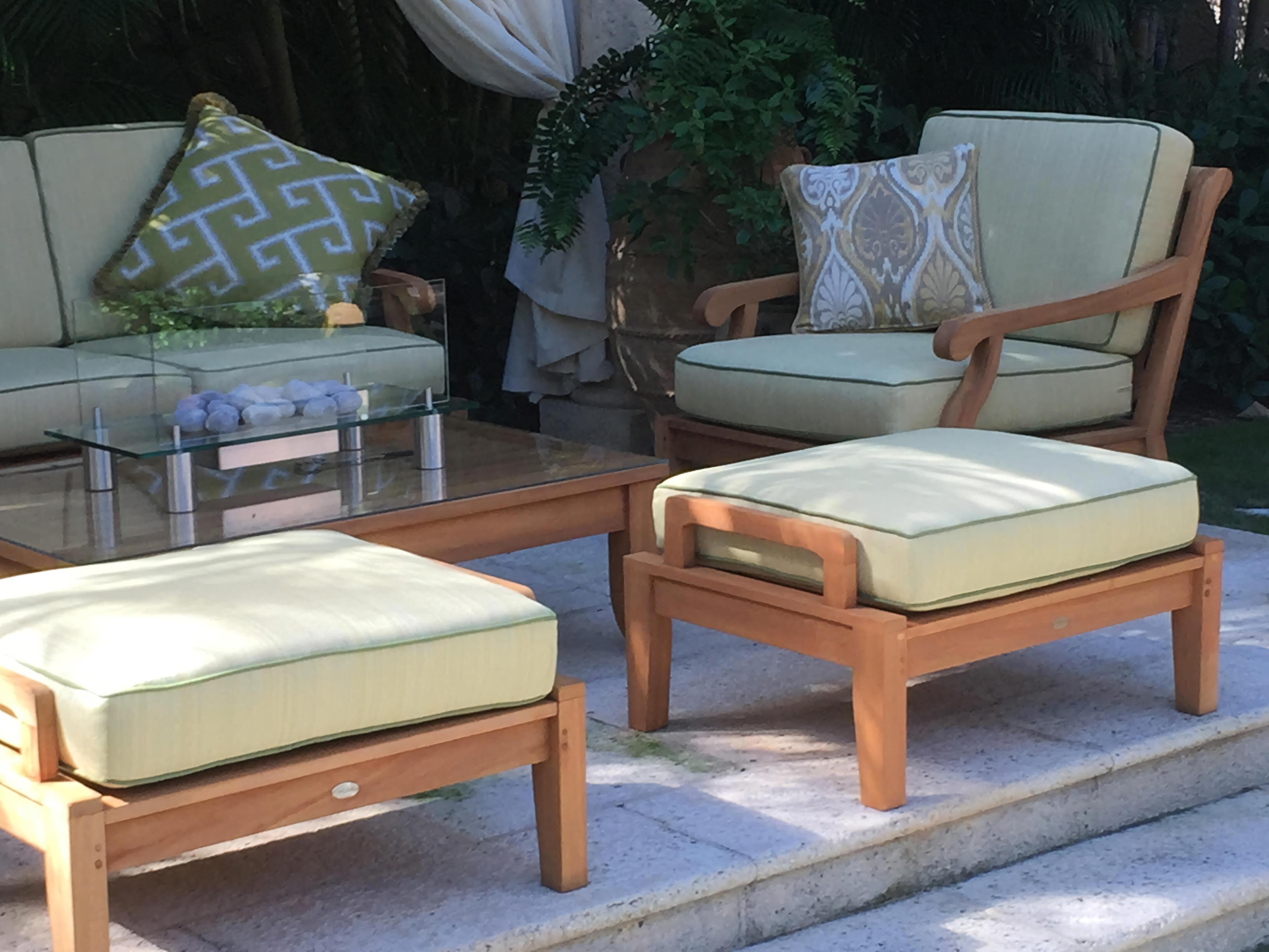 Teak Smith Sack Ottoman